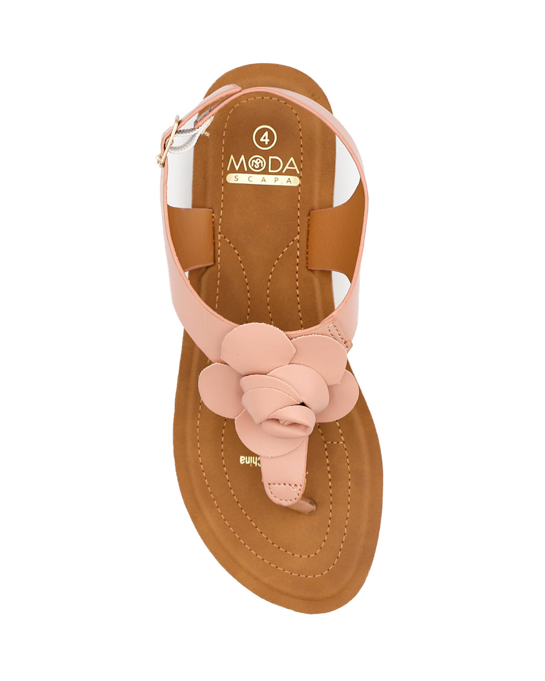 Flower Detail Molded Thong Sandal