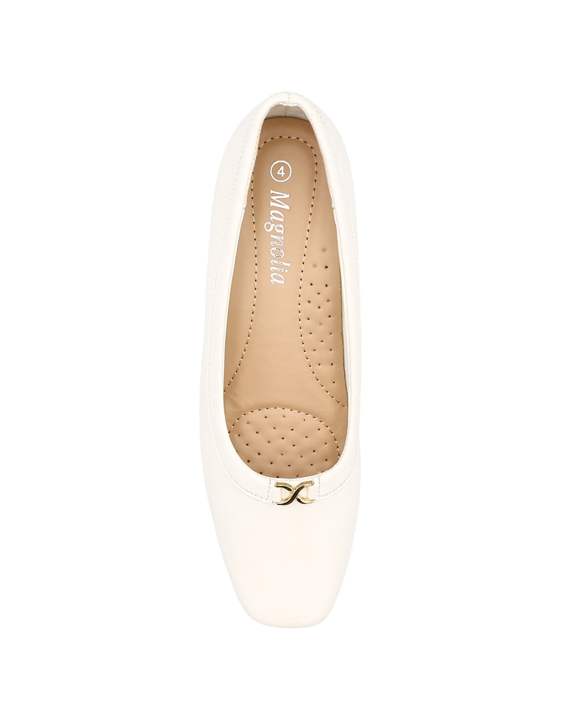 White Embellished Block Heel Traditional Court Shoes