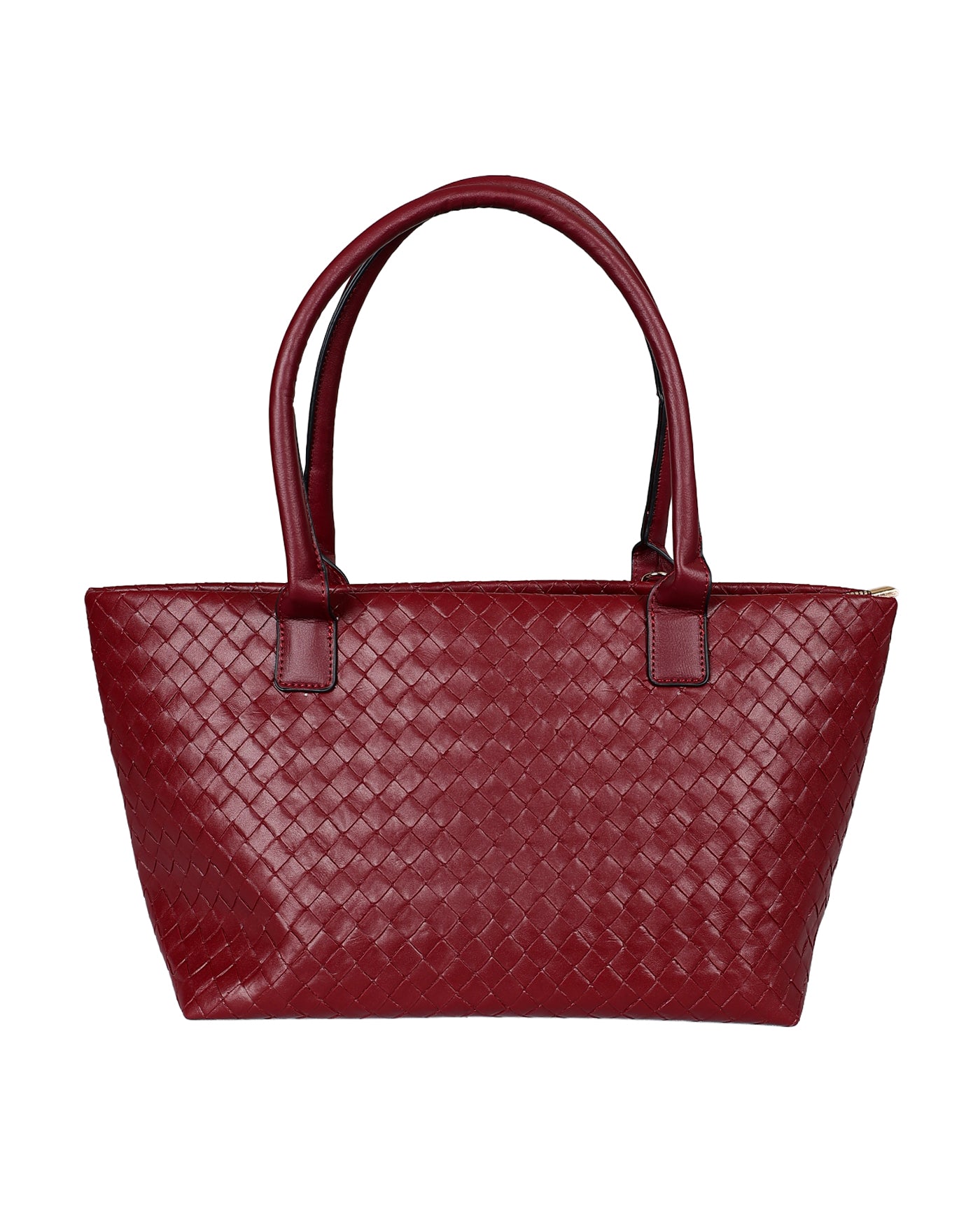 The Burgundy Laila Weave Handbag