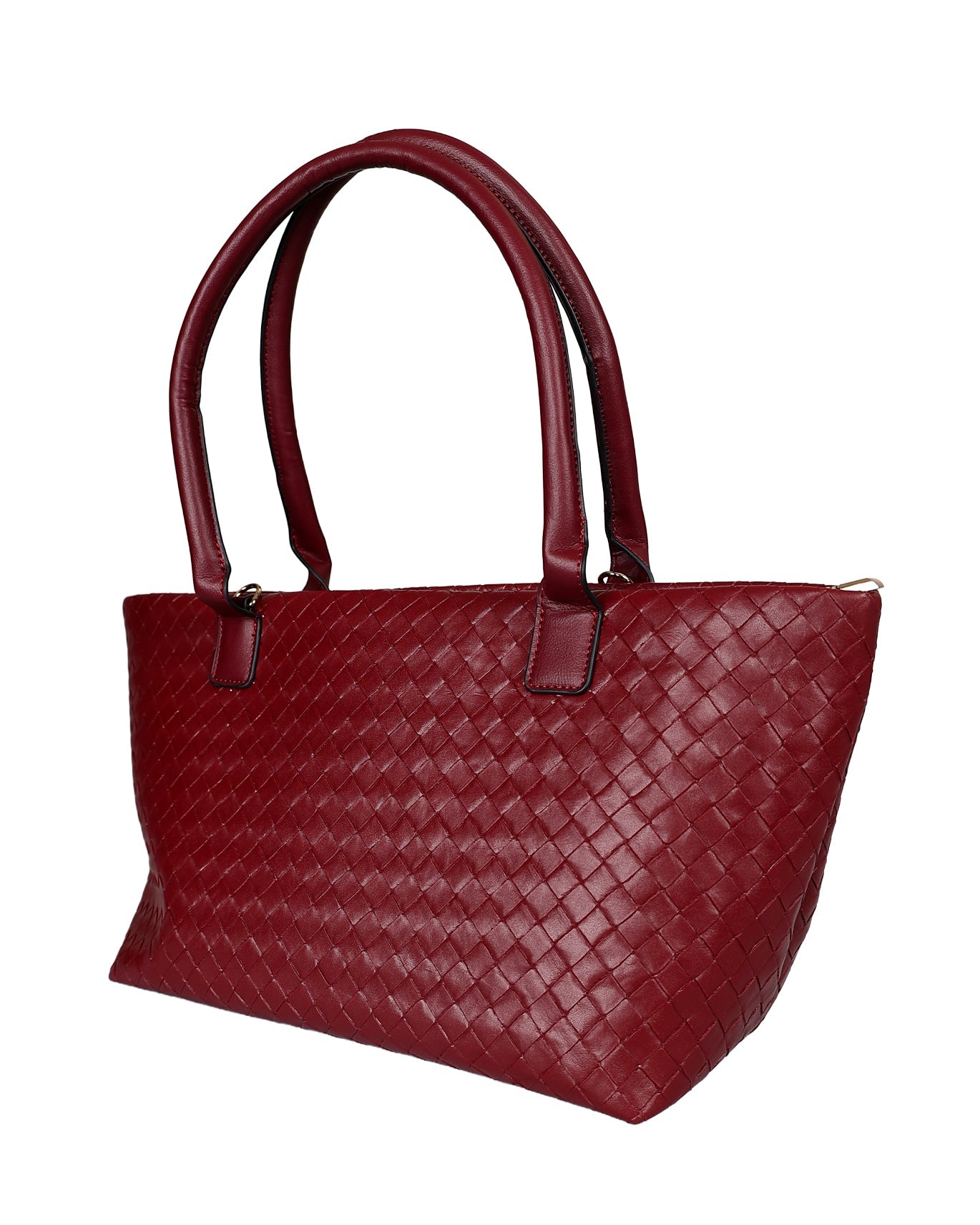 The Burgundy Laila Weave Handbag