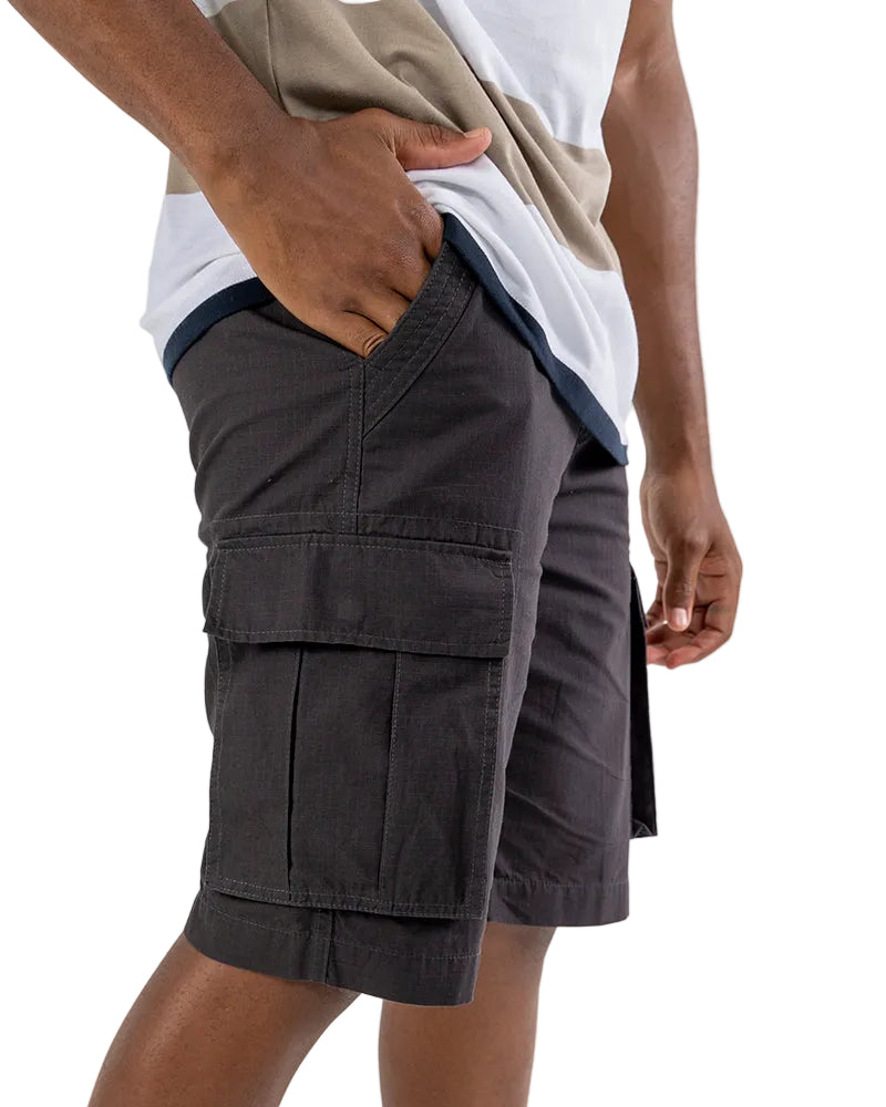 Charcoal Ripstop Cargo Shorts