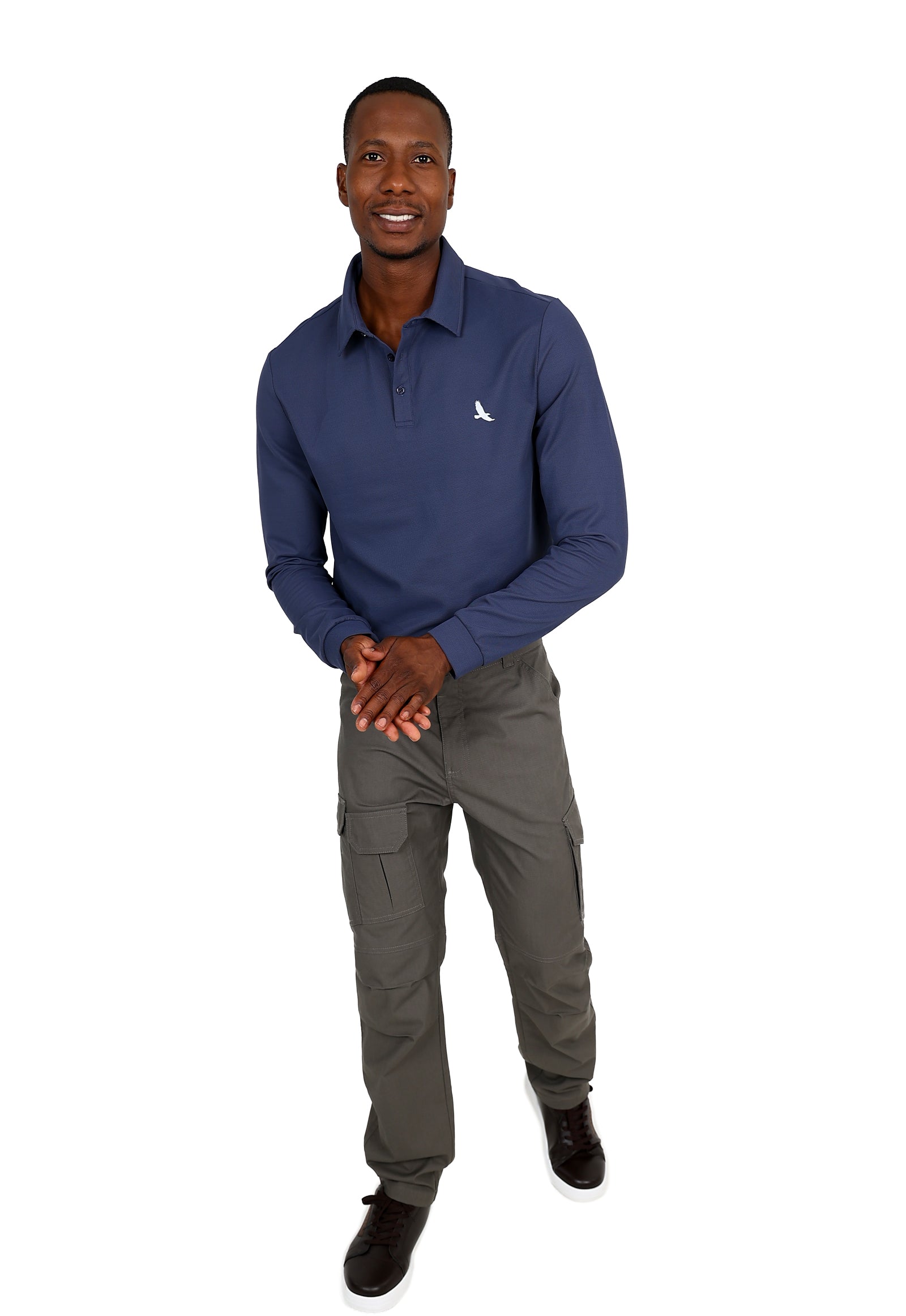 Long Sleeve Okavango Outdoor Navy Golfer