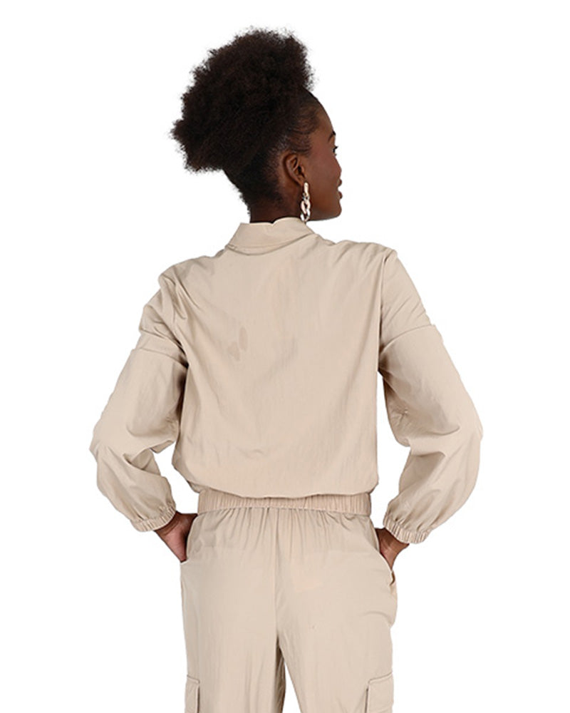 Stone Zip Up Crop Active Jacket