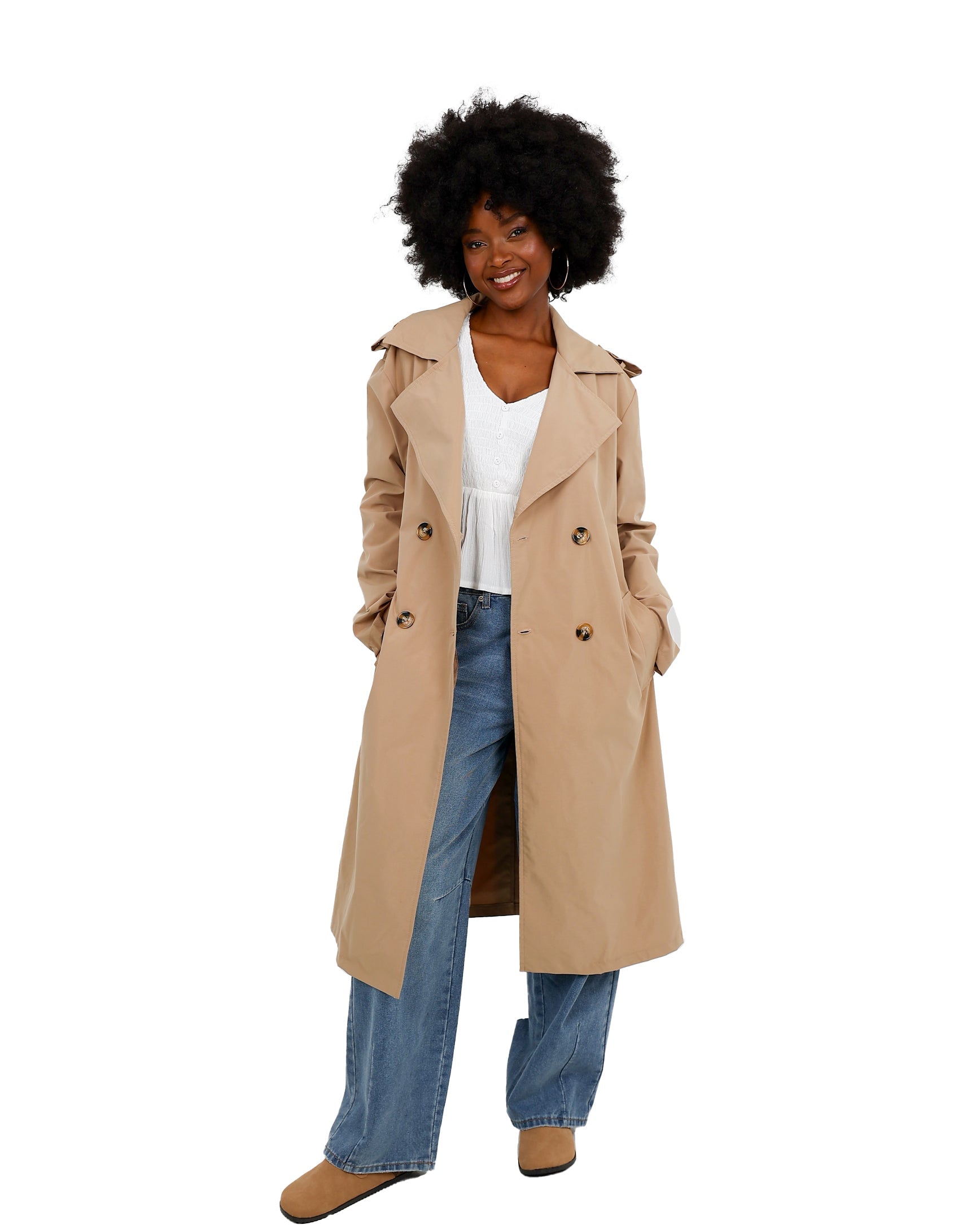 Beige Classic Trench Coat