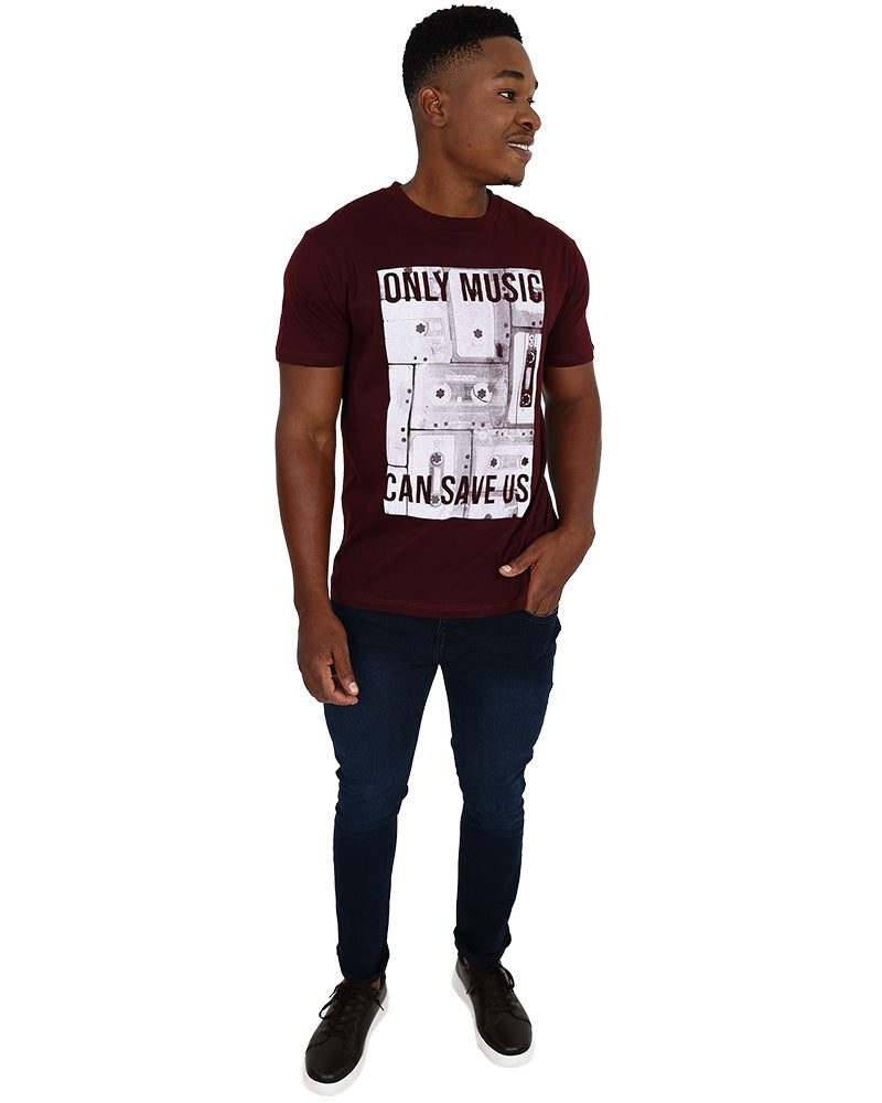 Short Sleeve Only Music Can Save Us Graphic T-Shirt