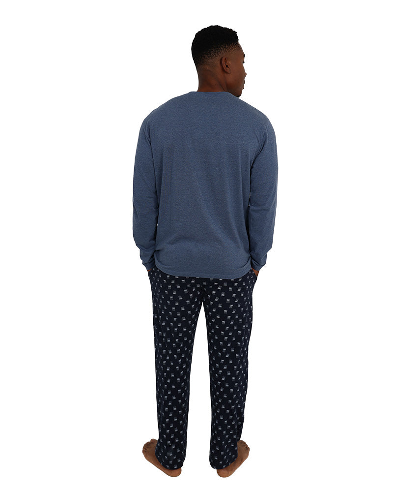 Long Sleeve Navy "Sleep Mode" Long Pyjama Set