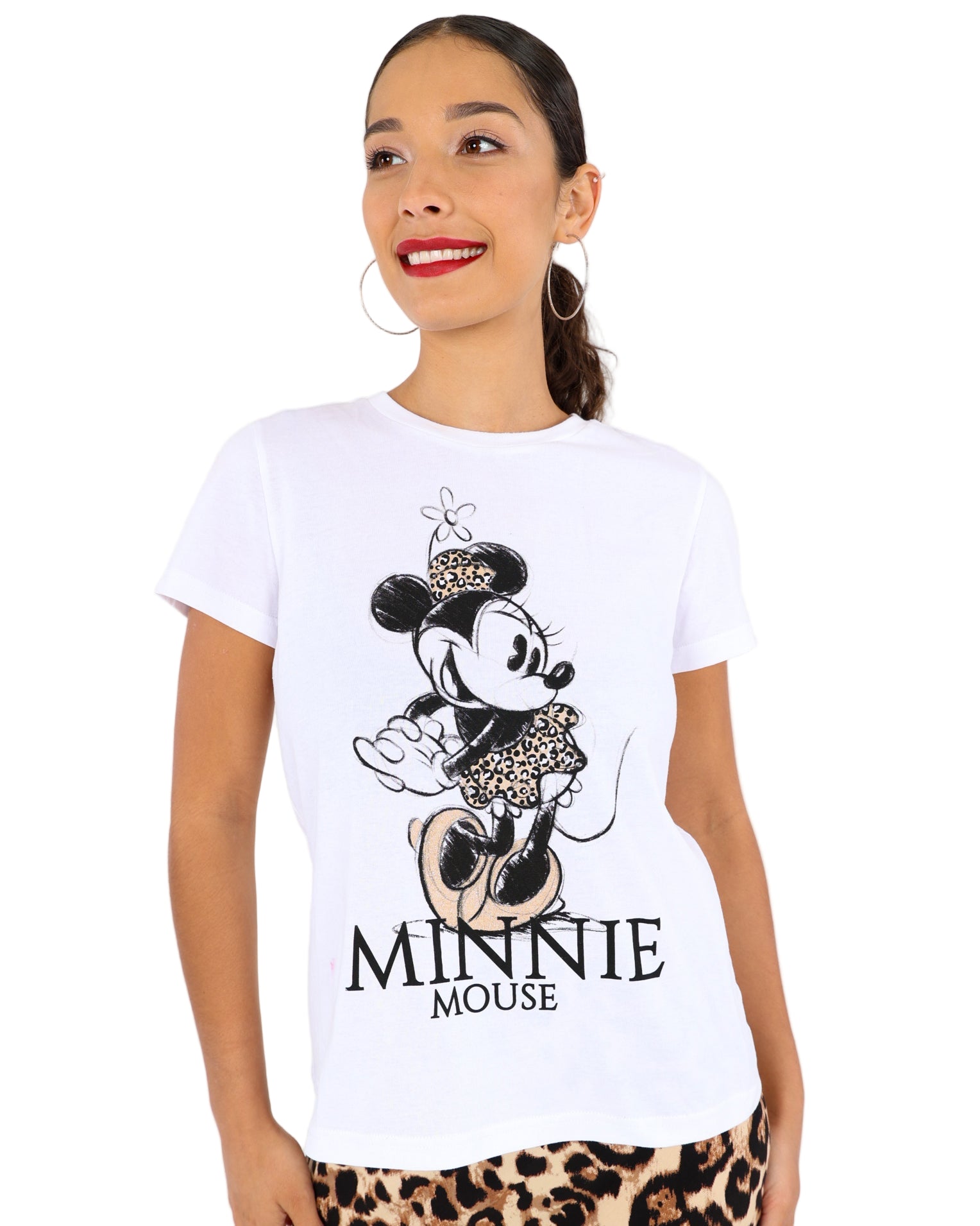 Minnie Leopard Print T-Shirt