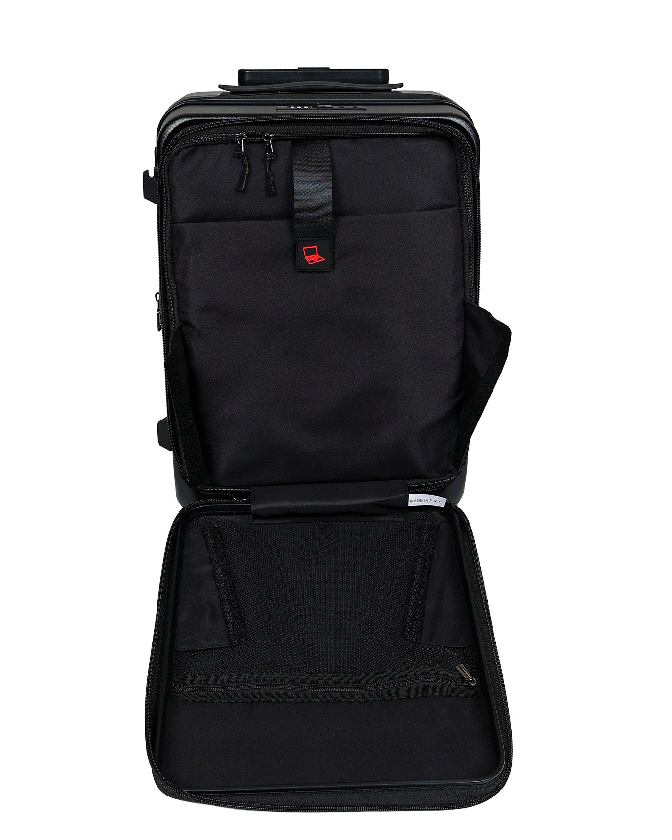 Black 50cm Trolley Laptop Carry-On Suitcase + Cup Holder