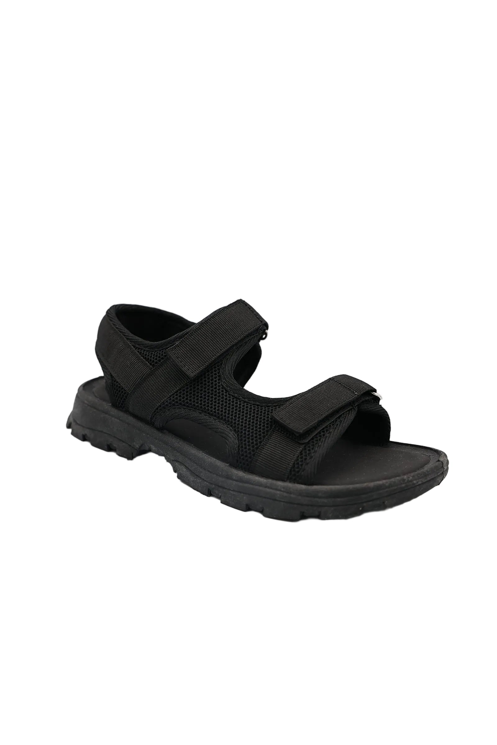 Boys Black Velcro Open Toe Adventure Sandal