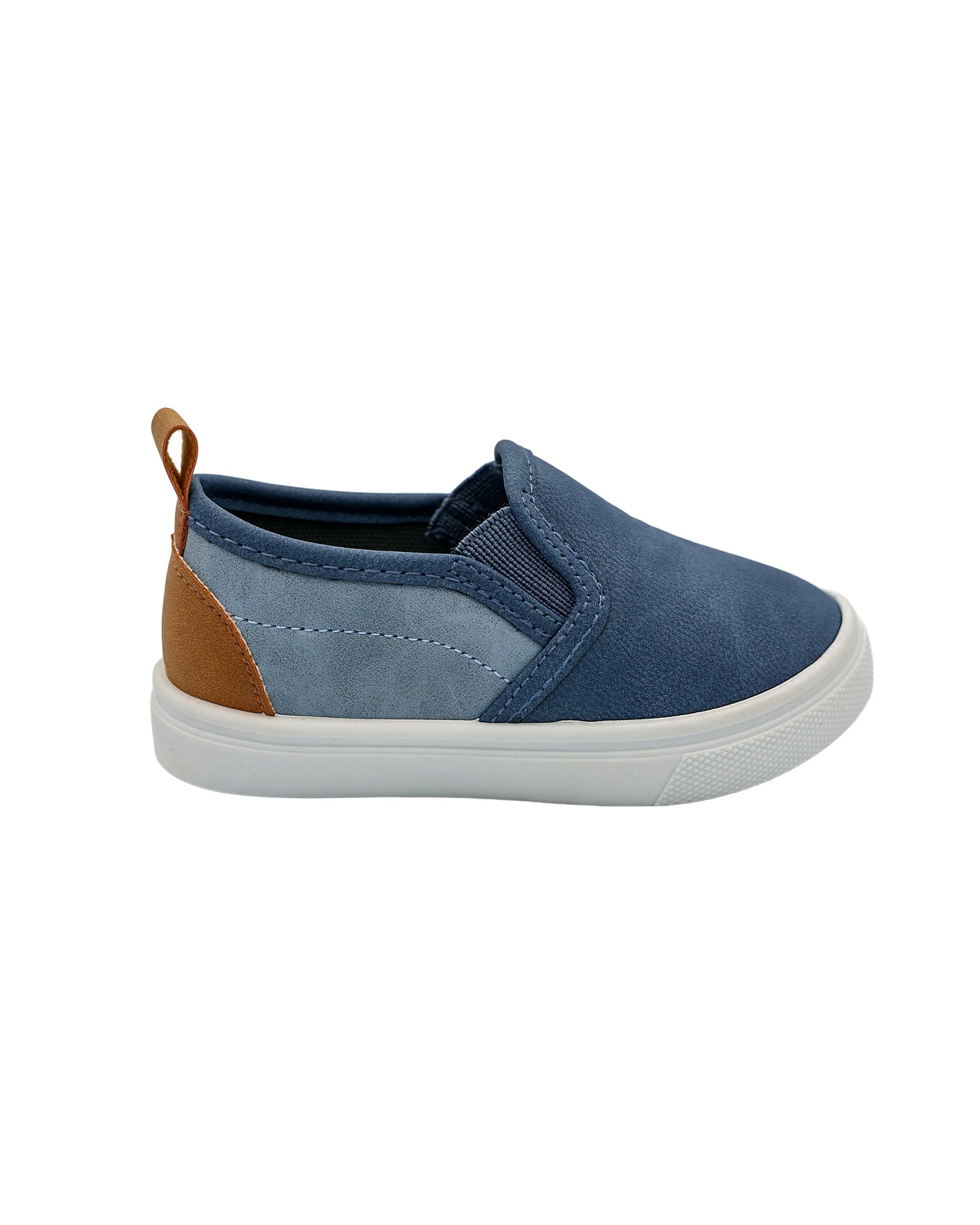 Boys Navy Colour Block Textured Slip On Loafers