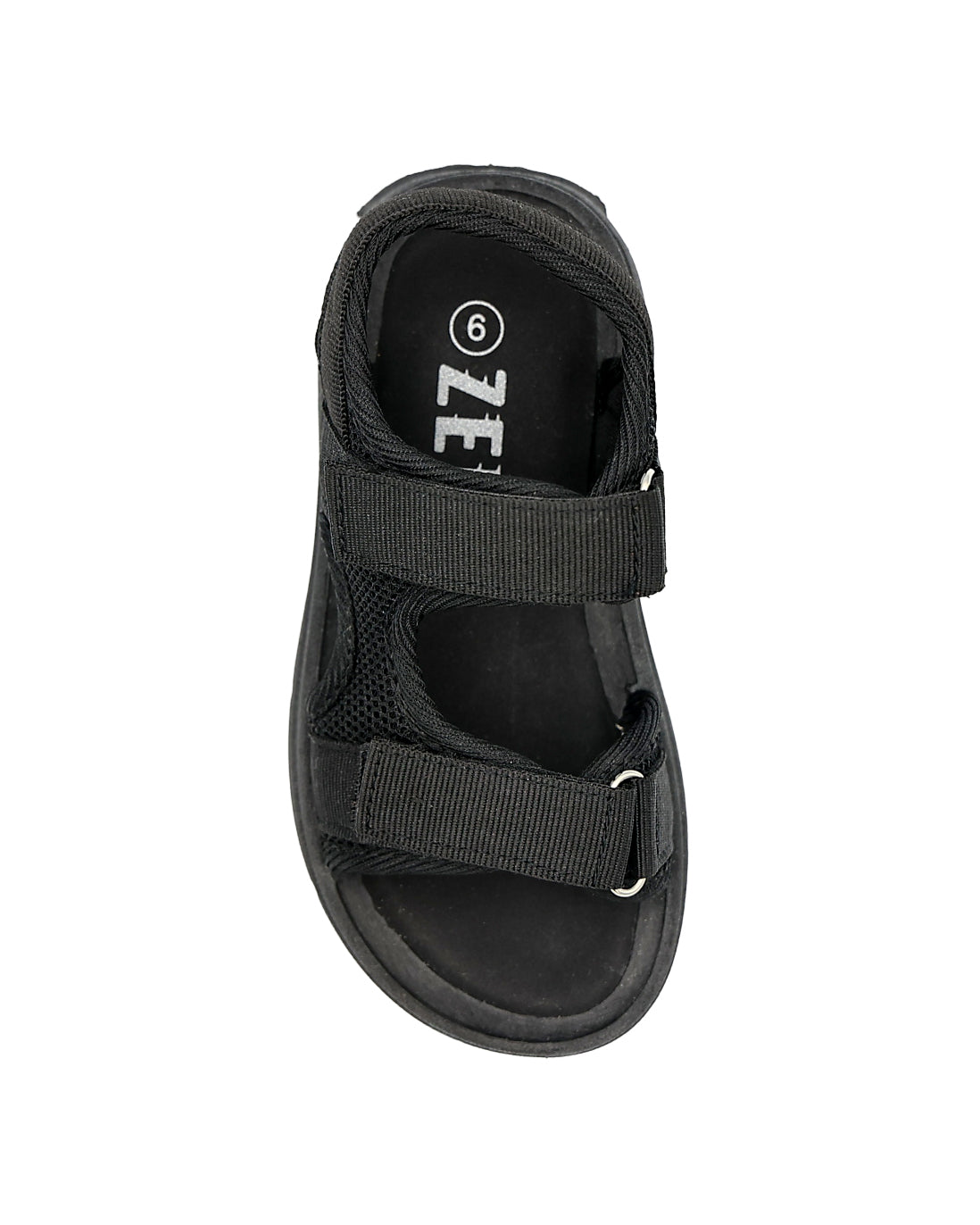 Boys Black Velcro Open Toe Adventure Sandal