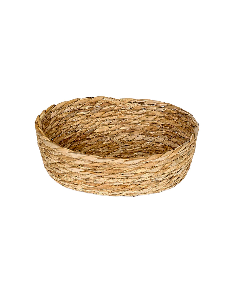 Medium Oval Woven Bulrush Basket