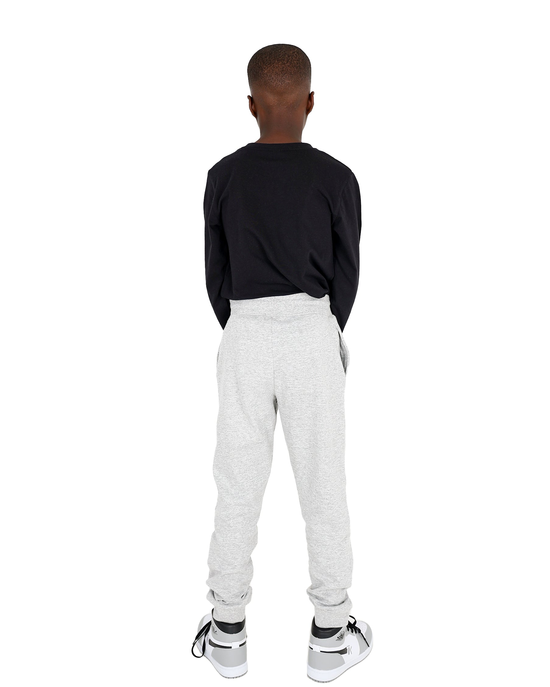 Grey Brushed Fleece Active Joggers