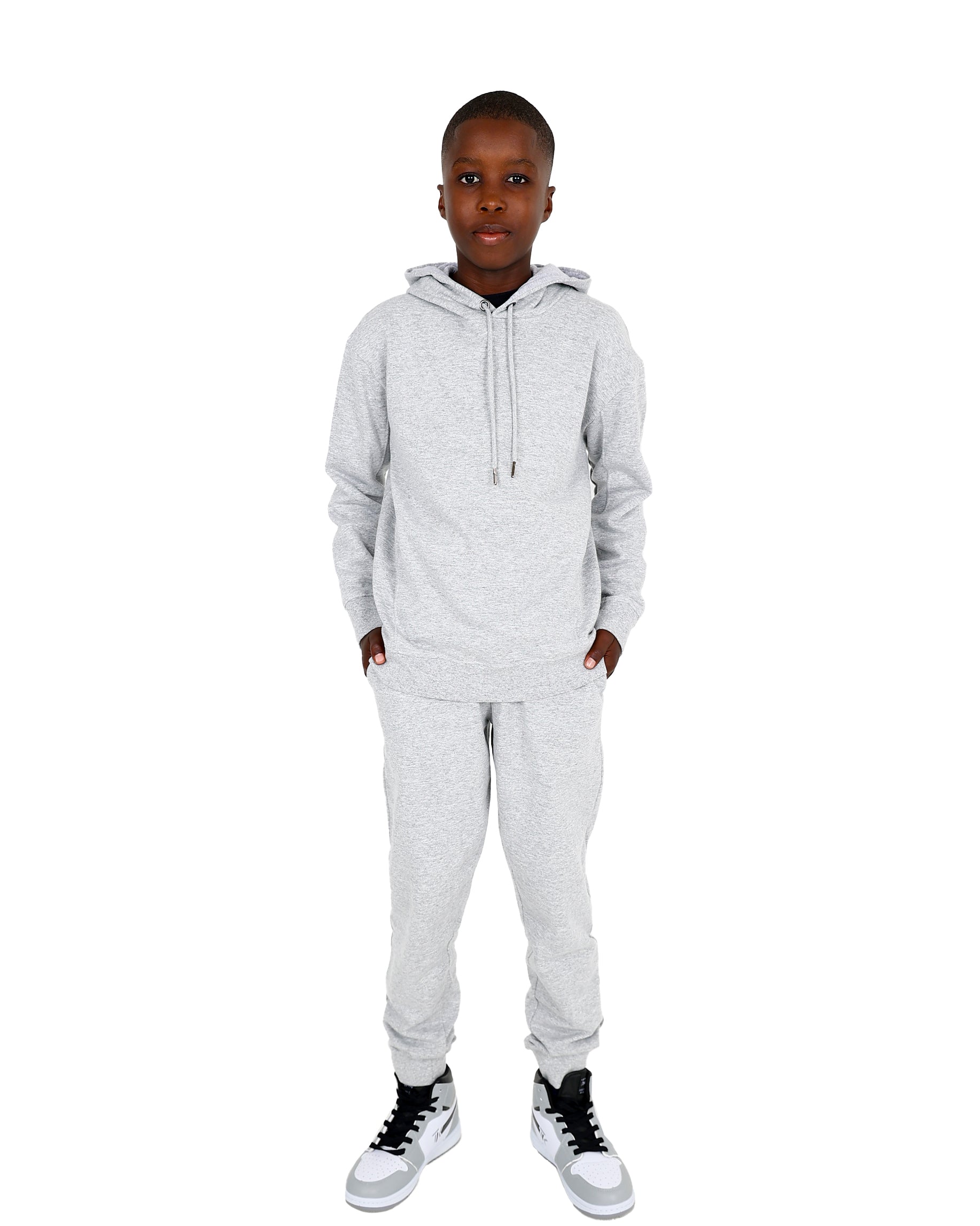 Grey Brushed Fleece Active Joggers