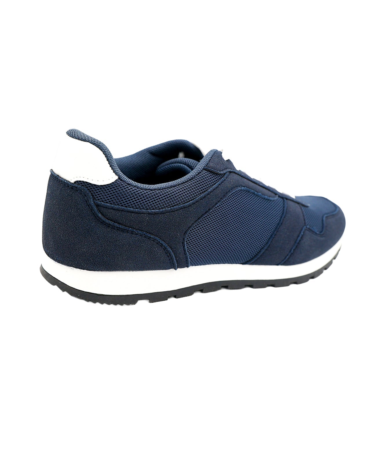 Navy Lace Up Mesh Sneaker