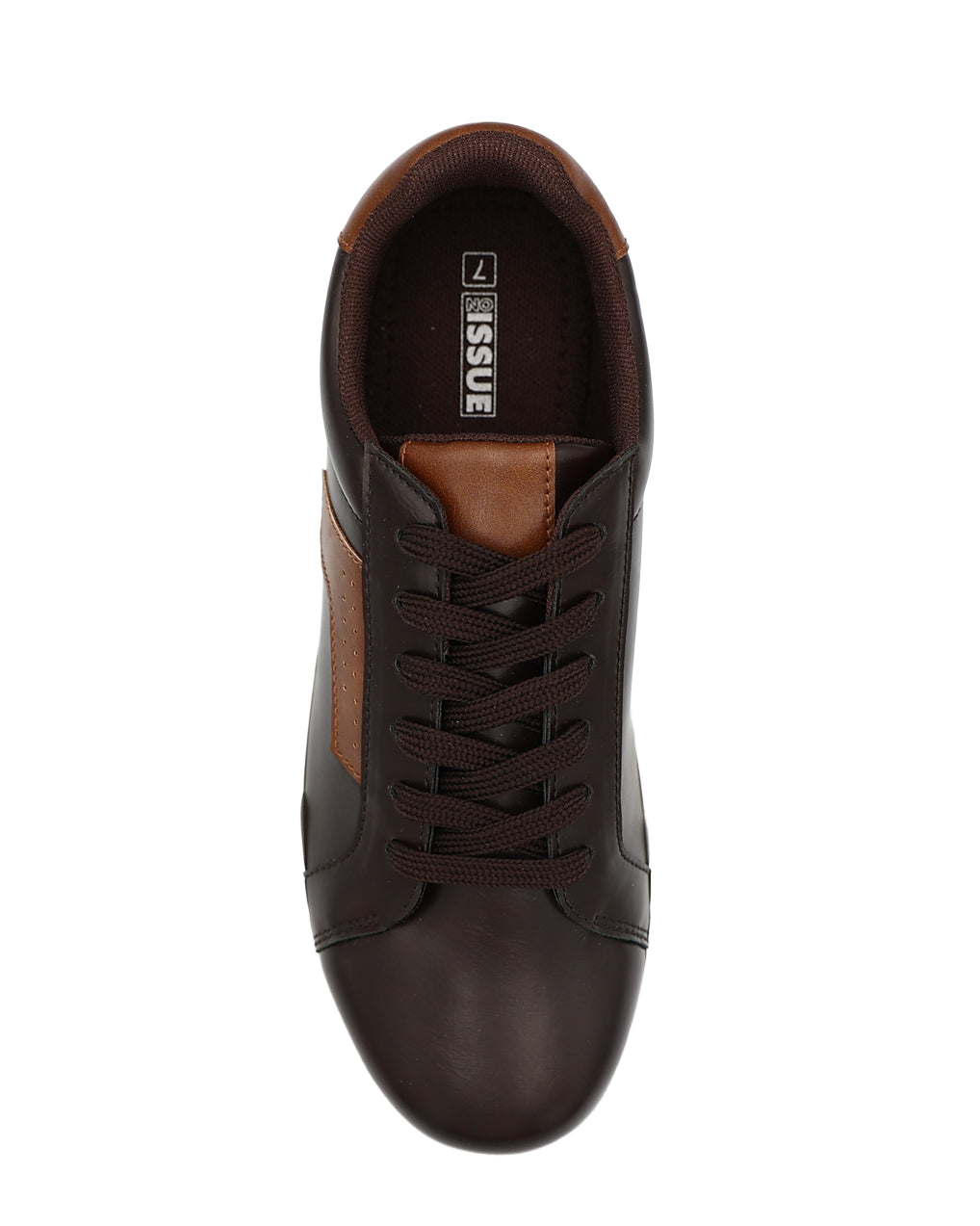 Burnished Dark Brown Lace Up Sneakers
