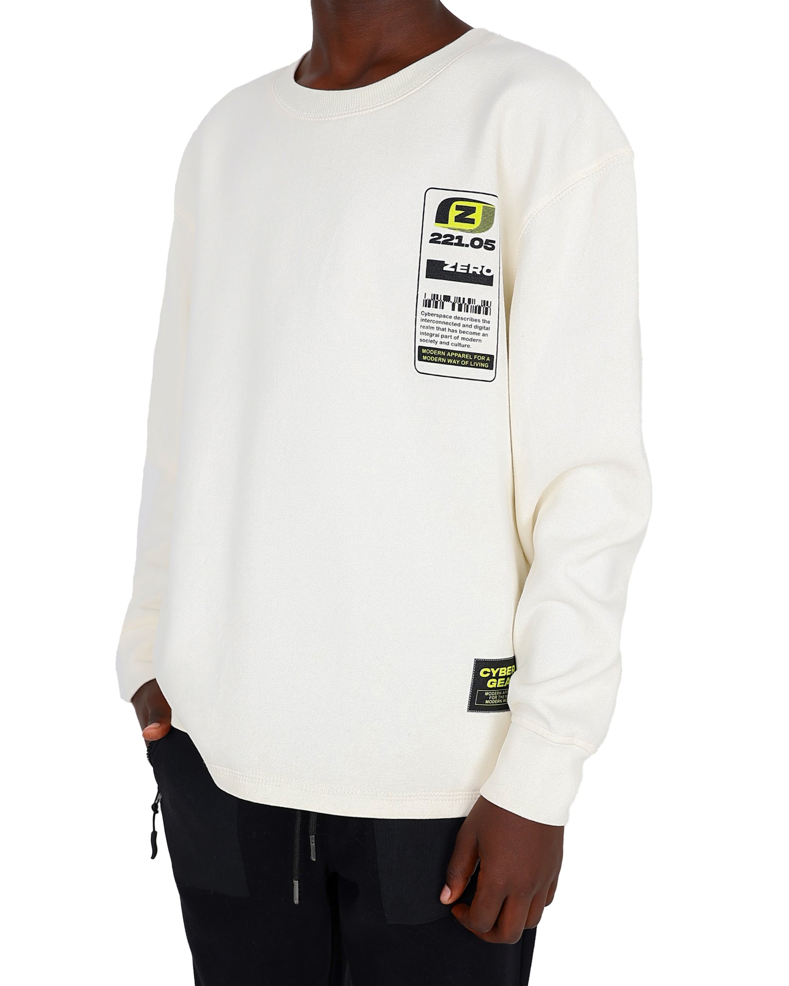 Cyber Gear Graphic Print Long Sleeve T-Shirt
