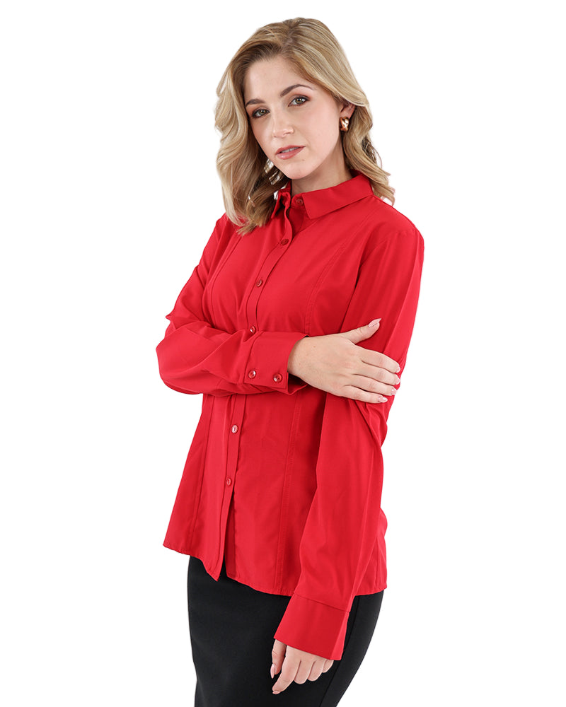 Red Long Sleeve Soft-Touch Shirt