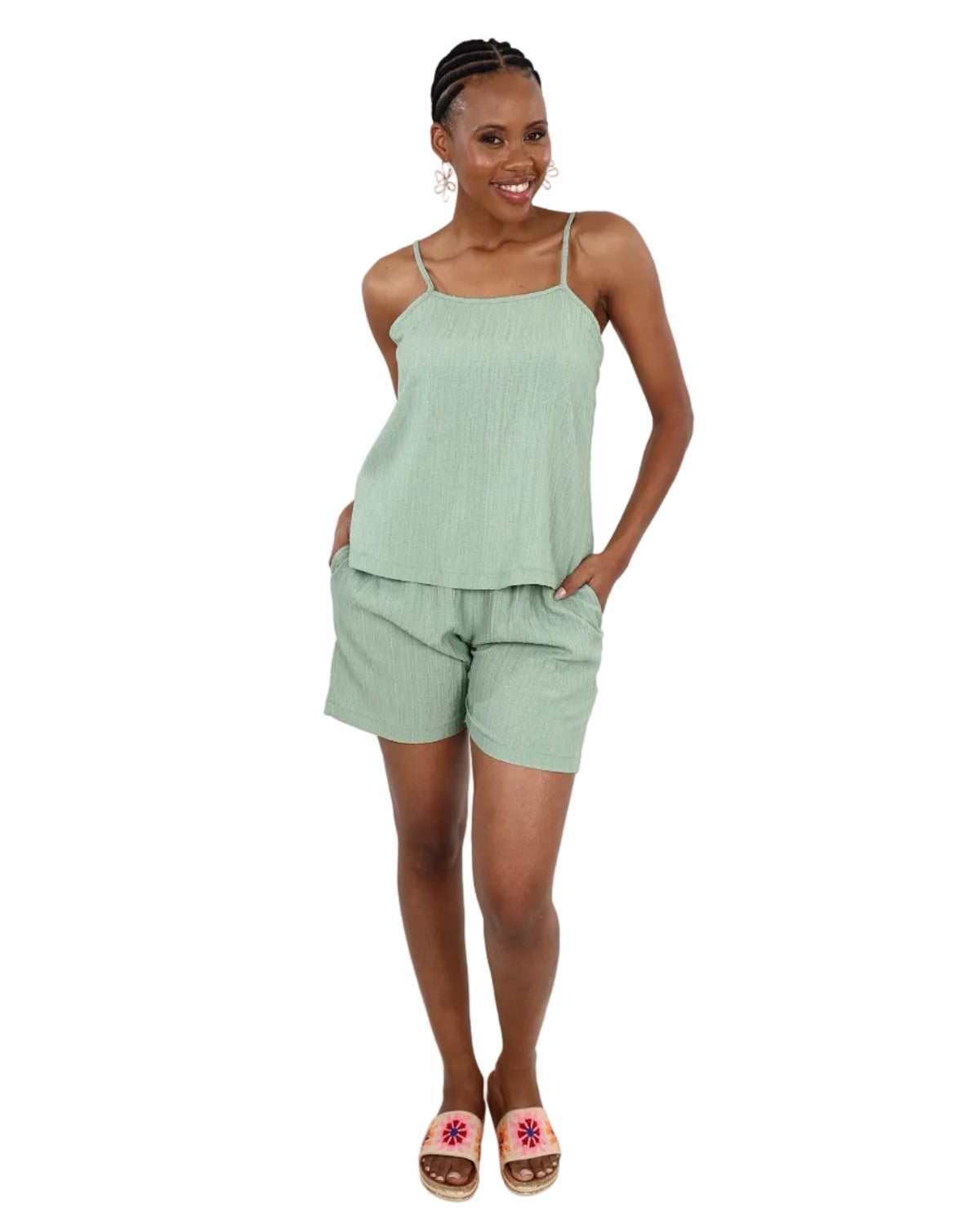 Sage Elasticated Shorts