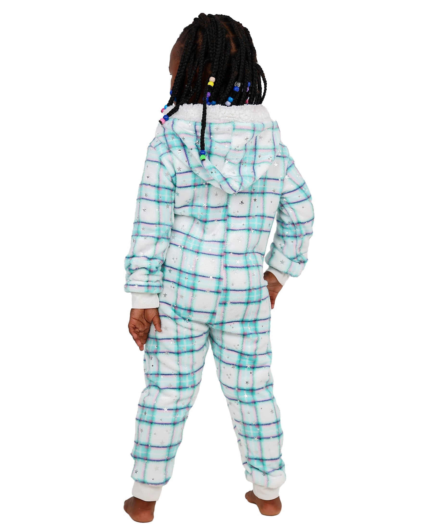 Check Plush Fleece Onesie