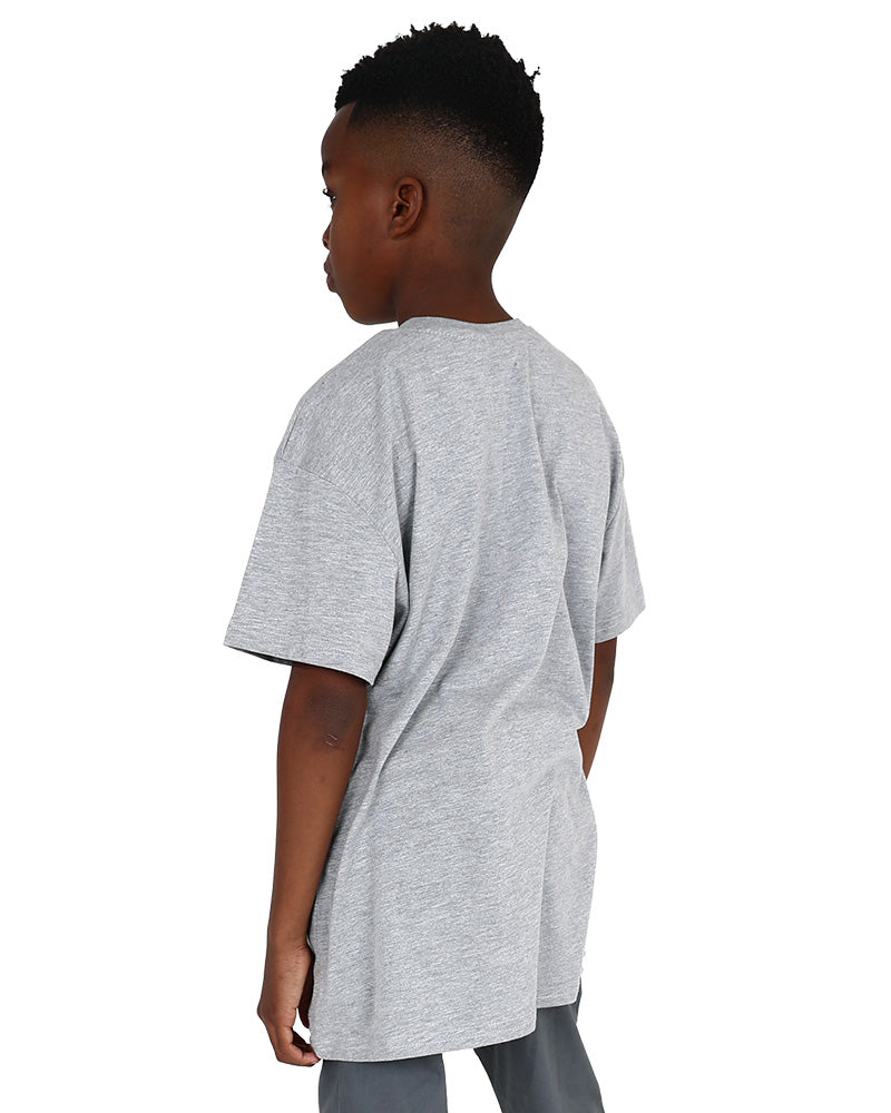 Short Sleeve Grey Mélange Racing Car Graphic T-Shirt