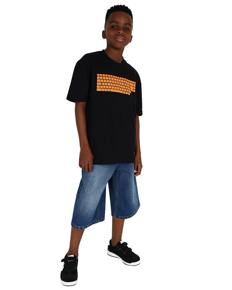 Short Sleeve Keyboard Graphic Print T-Shirt