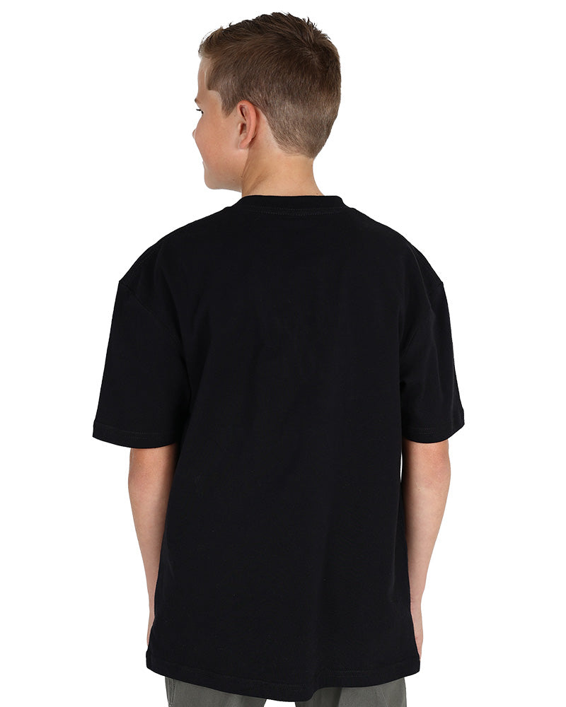 Short Sleeve Black Oversized Crew Neck Cotton T-Shirt