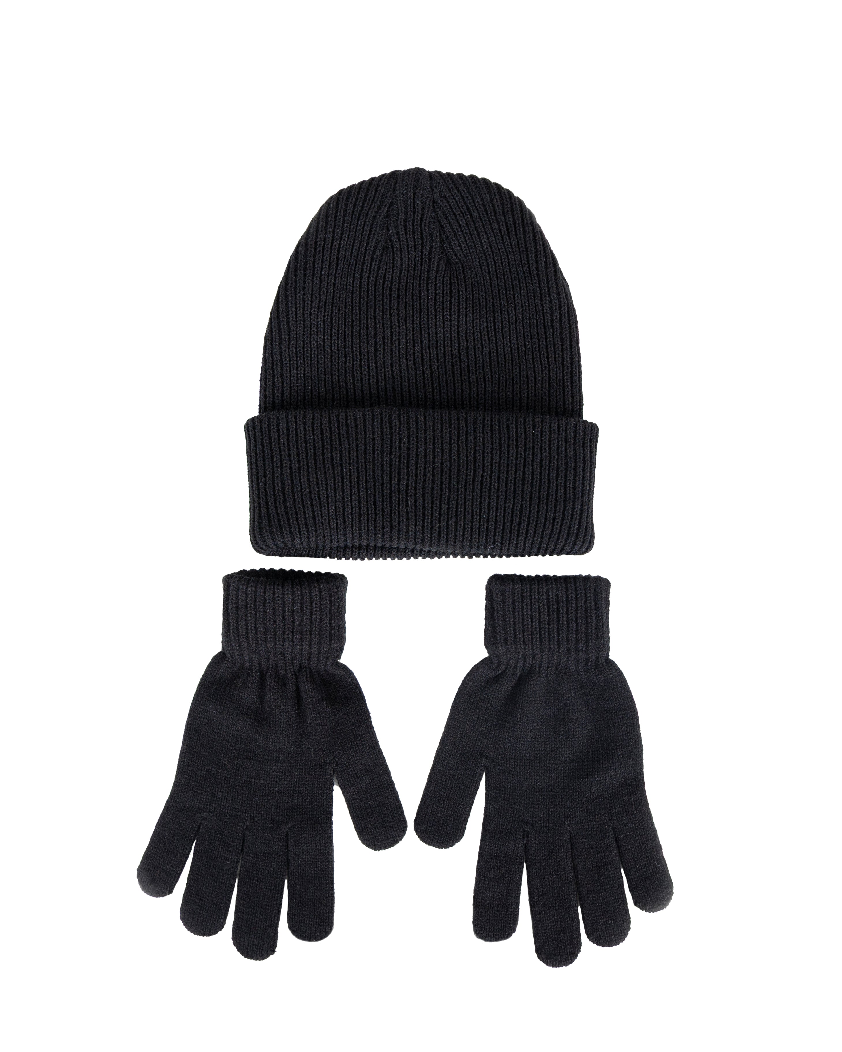 Black Beanie & Glove Combo