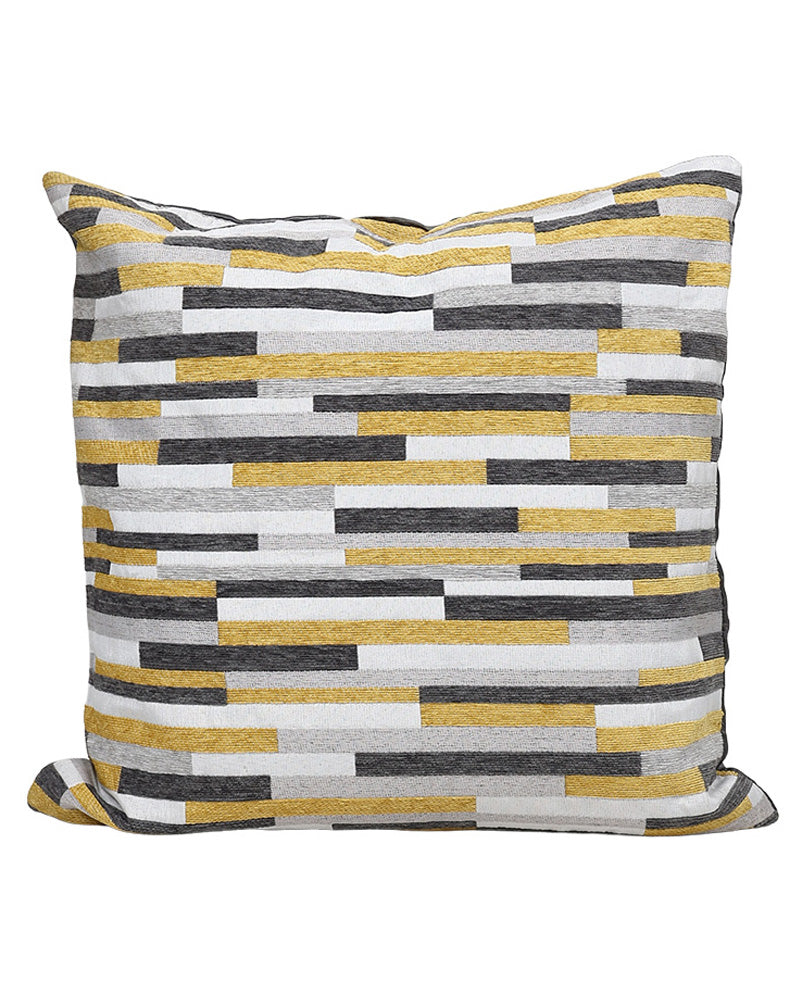 Ochre Geometric Jacquard Scatter Cushion