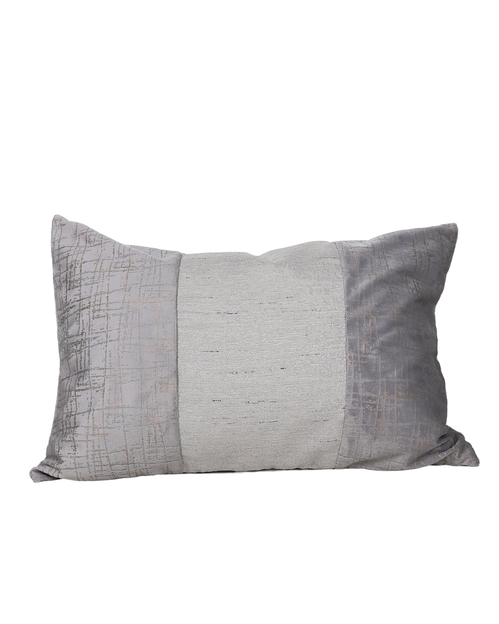 Silver & Grey Fleck Panel Scatter Cushion