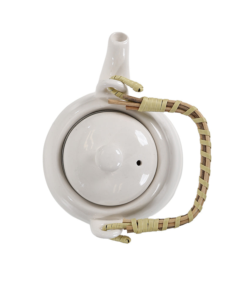 Classic White Ceramic Teapot 800ml
