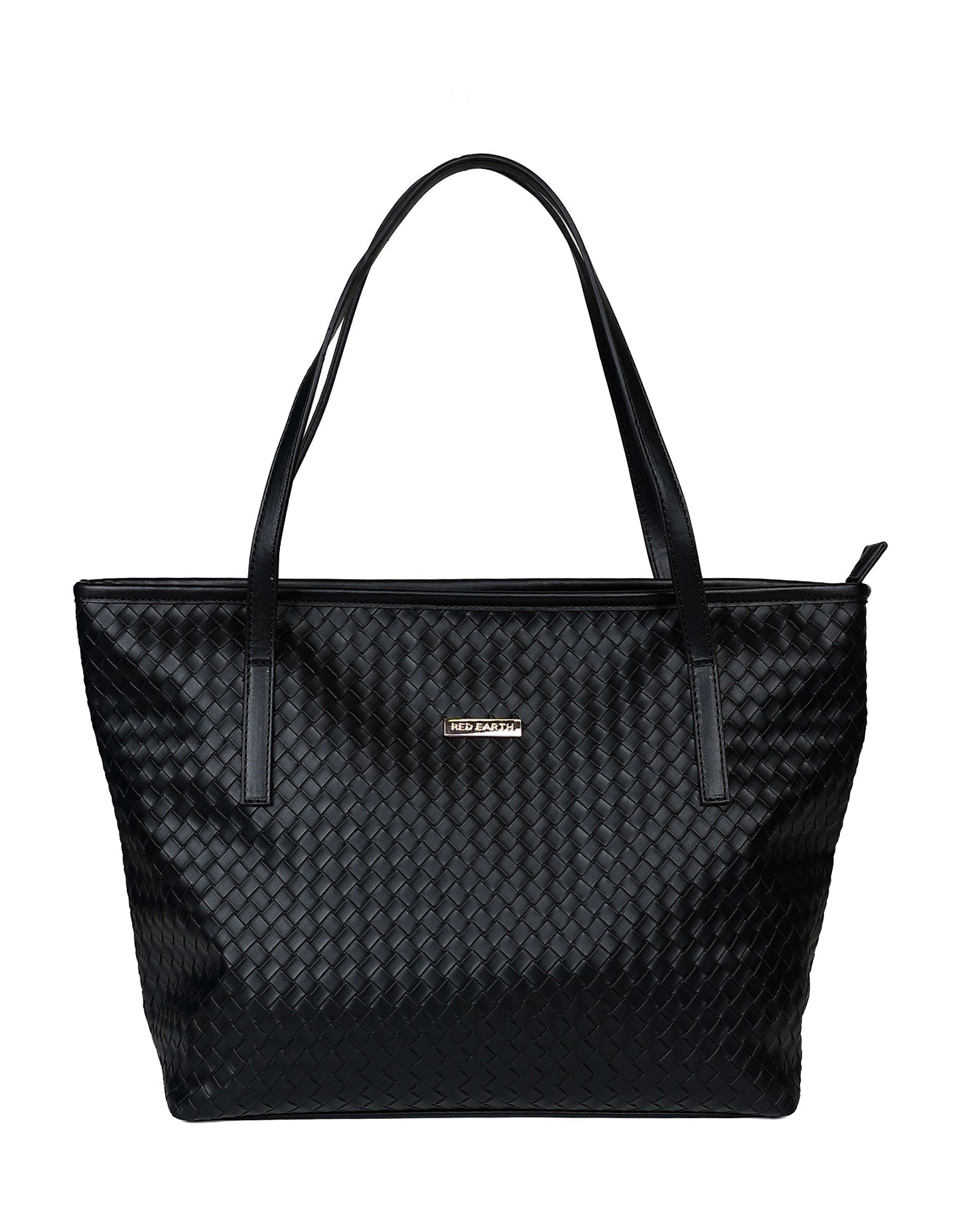 Black Weave Look Isobel Shopper Handbag