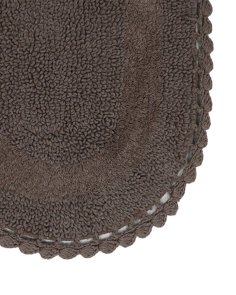 Reversible Stone Crochet Trim Bath Mat