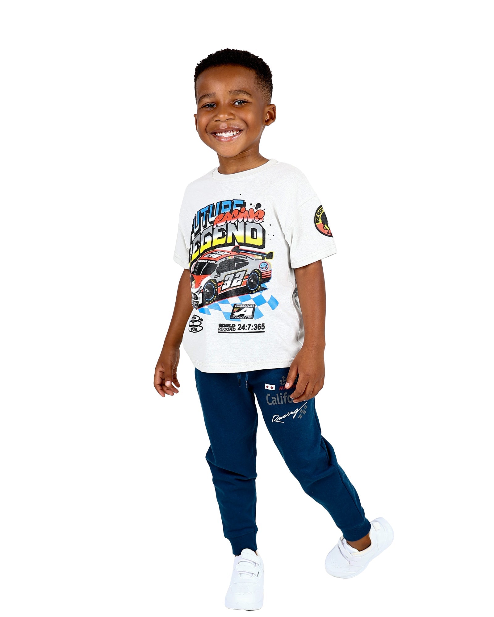 2 pack Graphic Print California Racing Track Pants