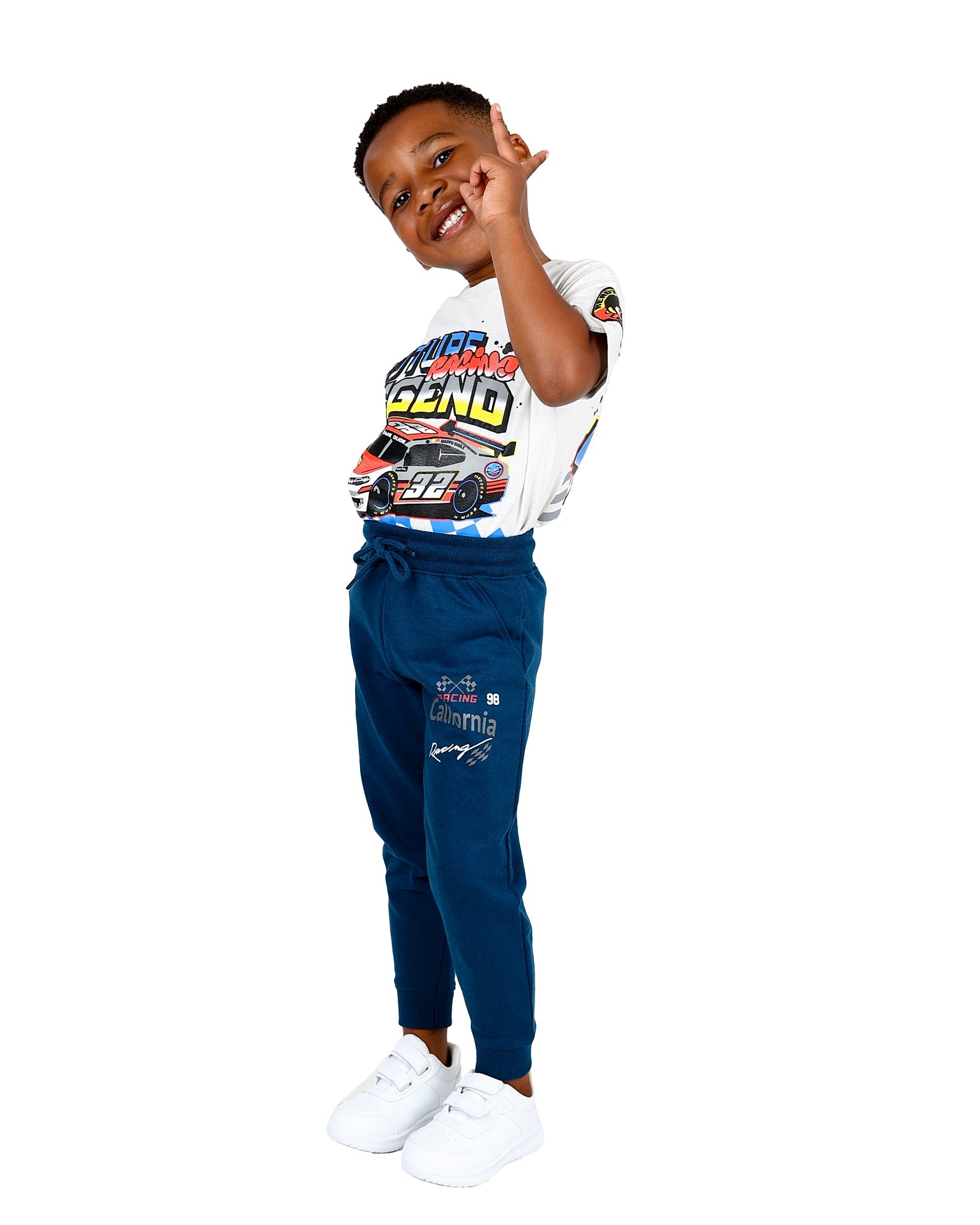 2 pack Graphic Print California Racing Track Pants