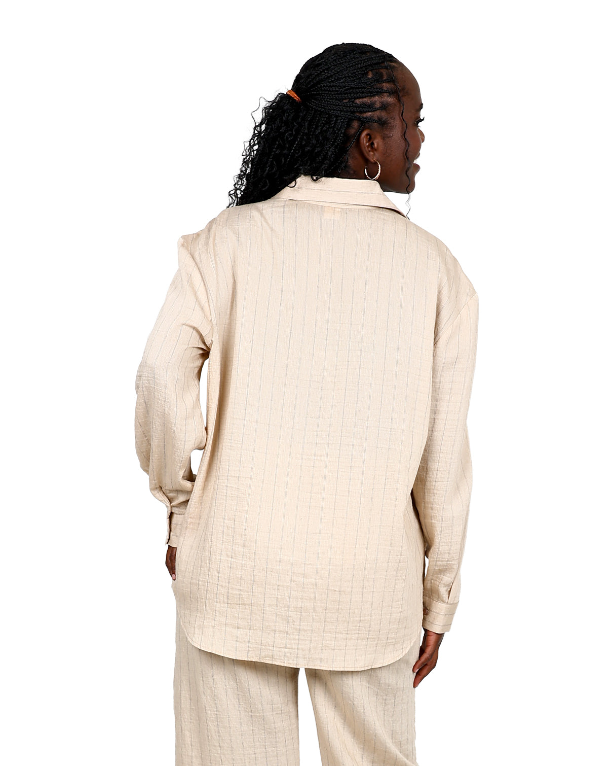 Stone Striped Long Sleeve Shirt