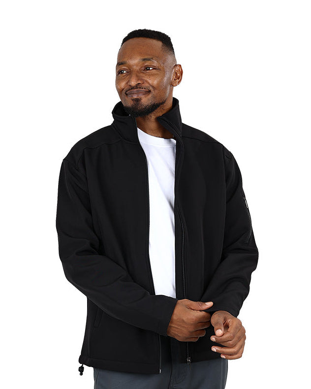 Black Softshell Bonded Fleece Lined Jacket