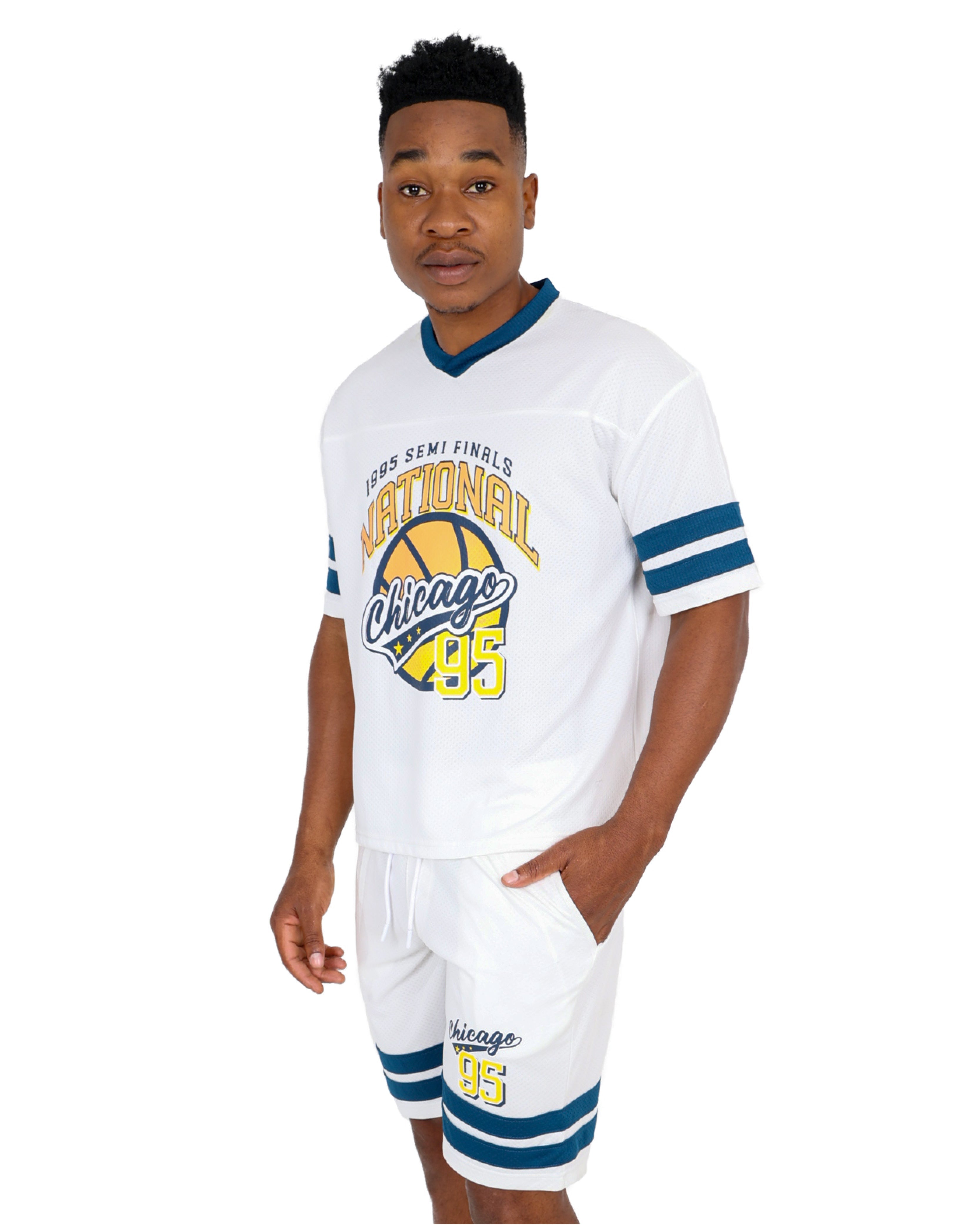 Cream Chicago Baseball Shorts