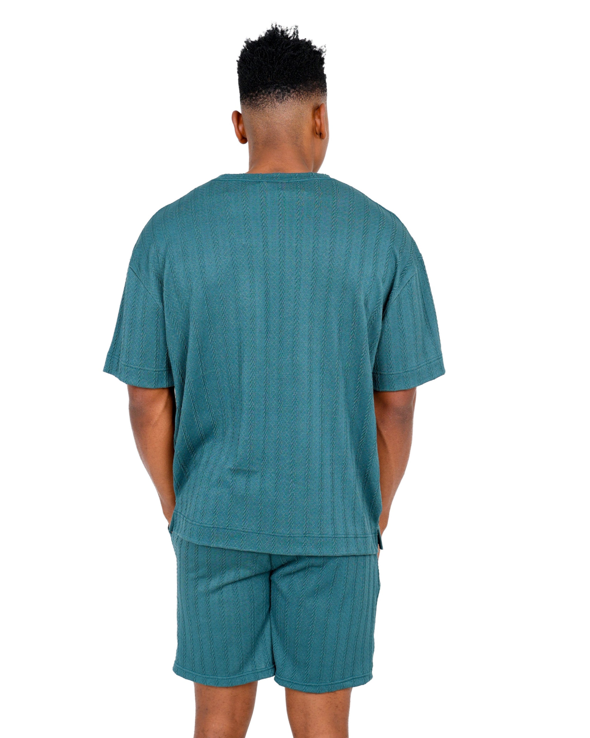 Textured Teal T-Shirt