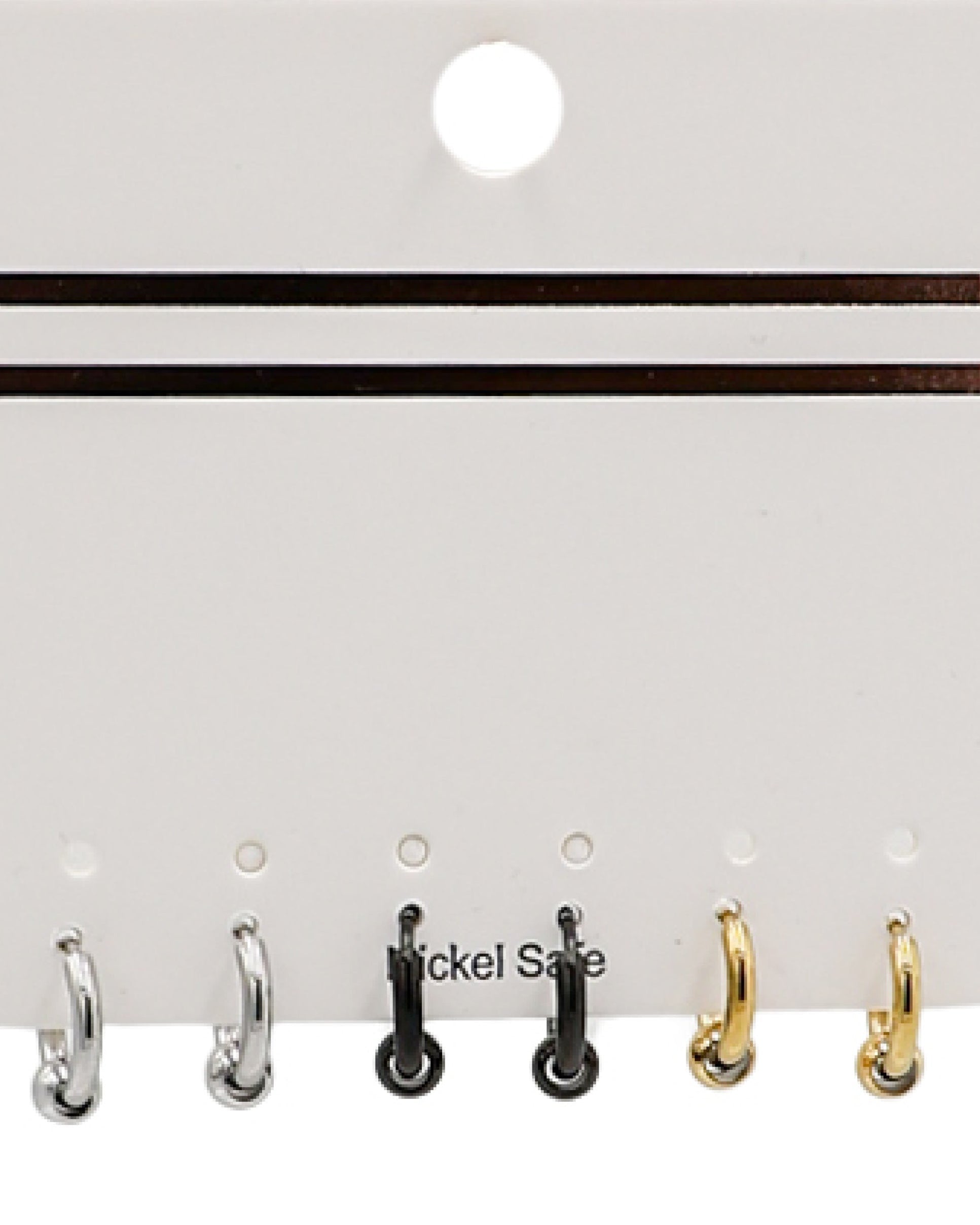 3 Pack Men's Huggie Hoop Earrings