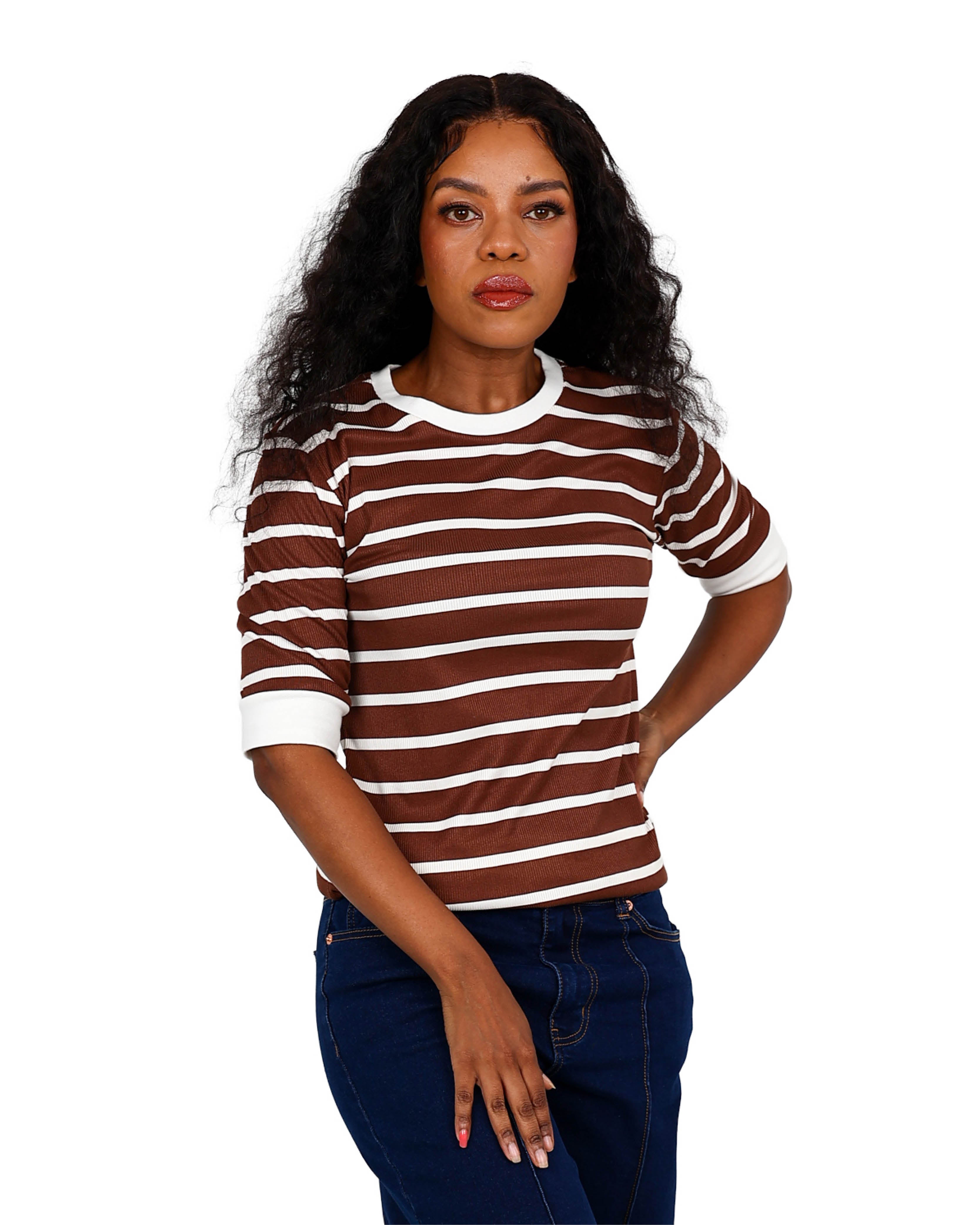 K SS STRIPED TEE