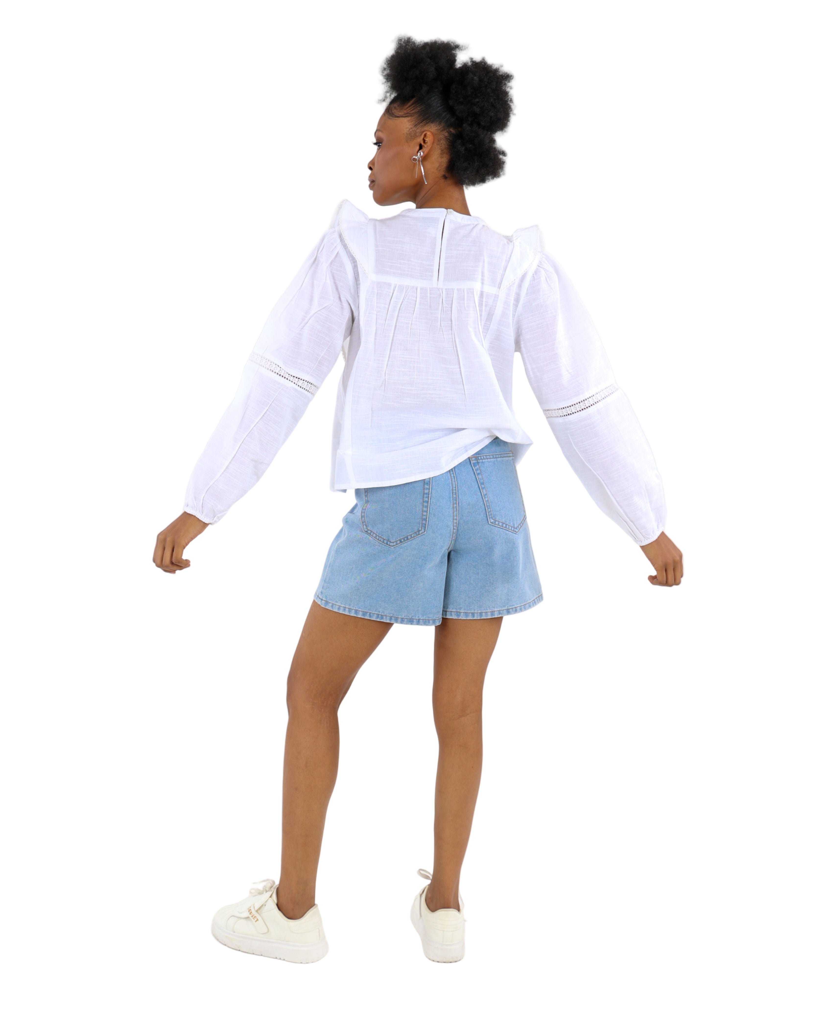 Rigid Denim Light Blue Shorts