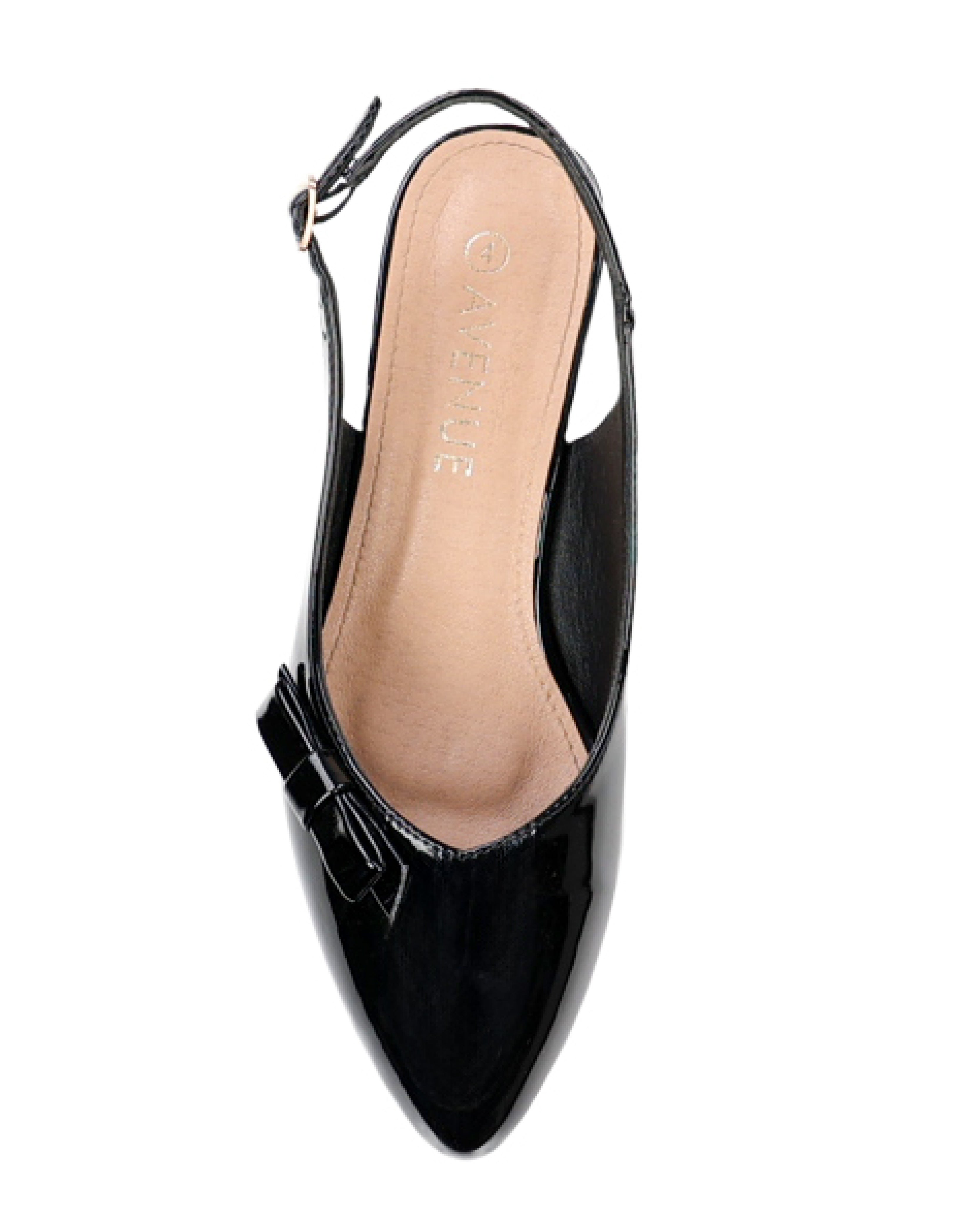 Black Bow Detail Slingback