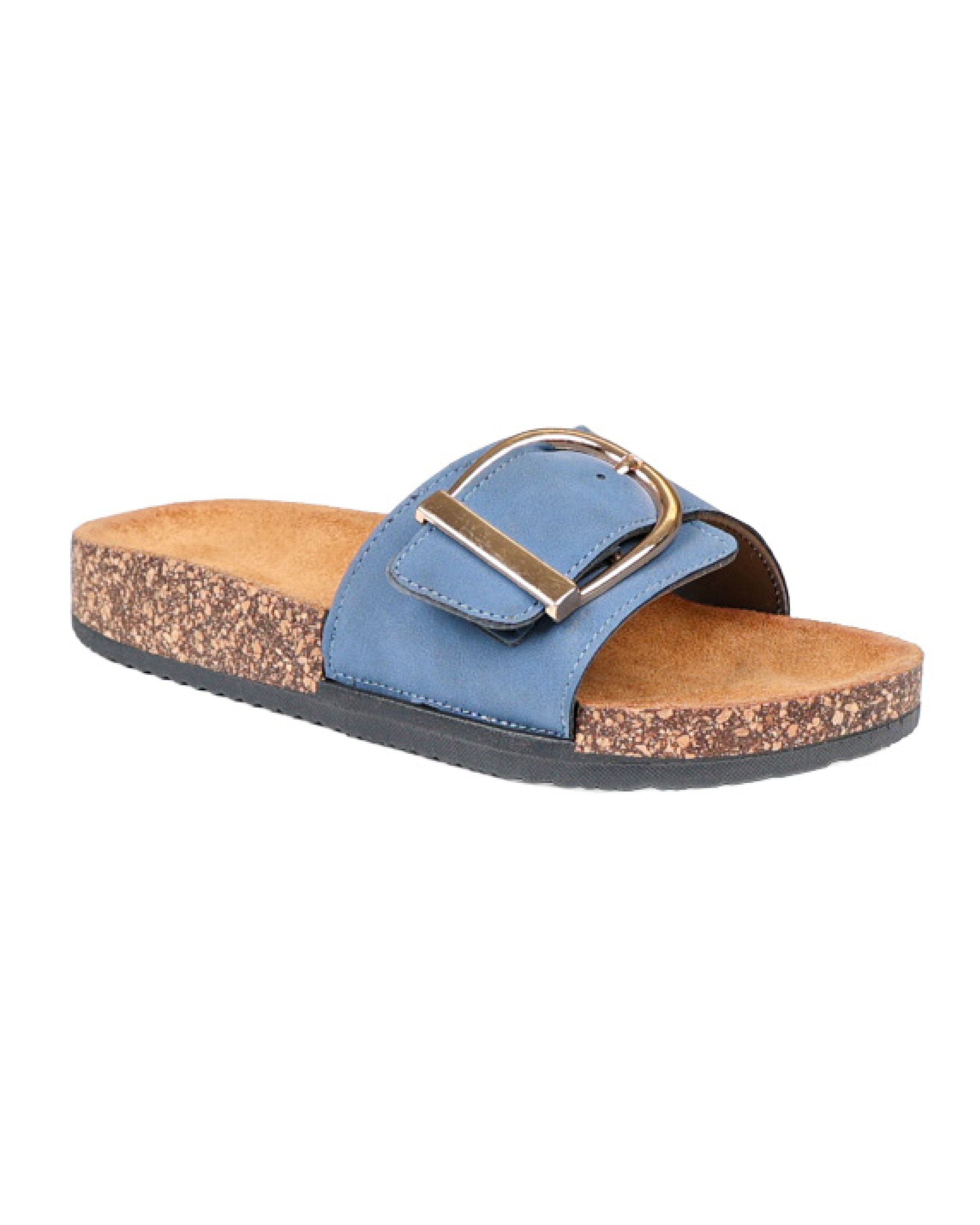 Blue Statement Buckle Band Slide