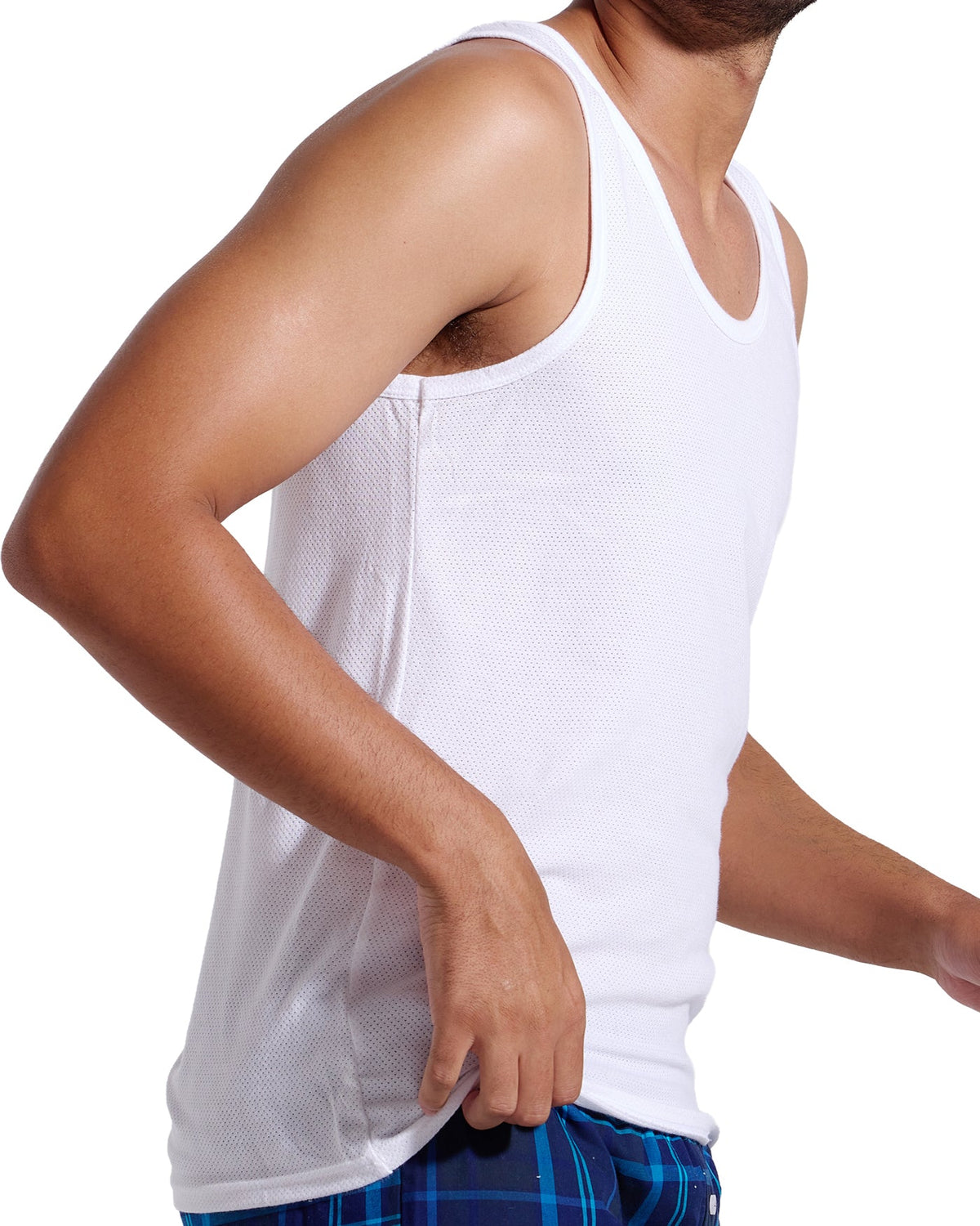 2 Pack White Jockey® Eyelet Vests