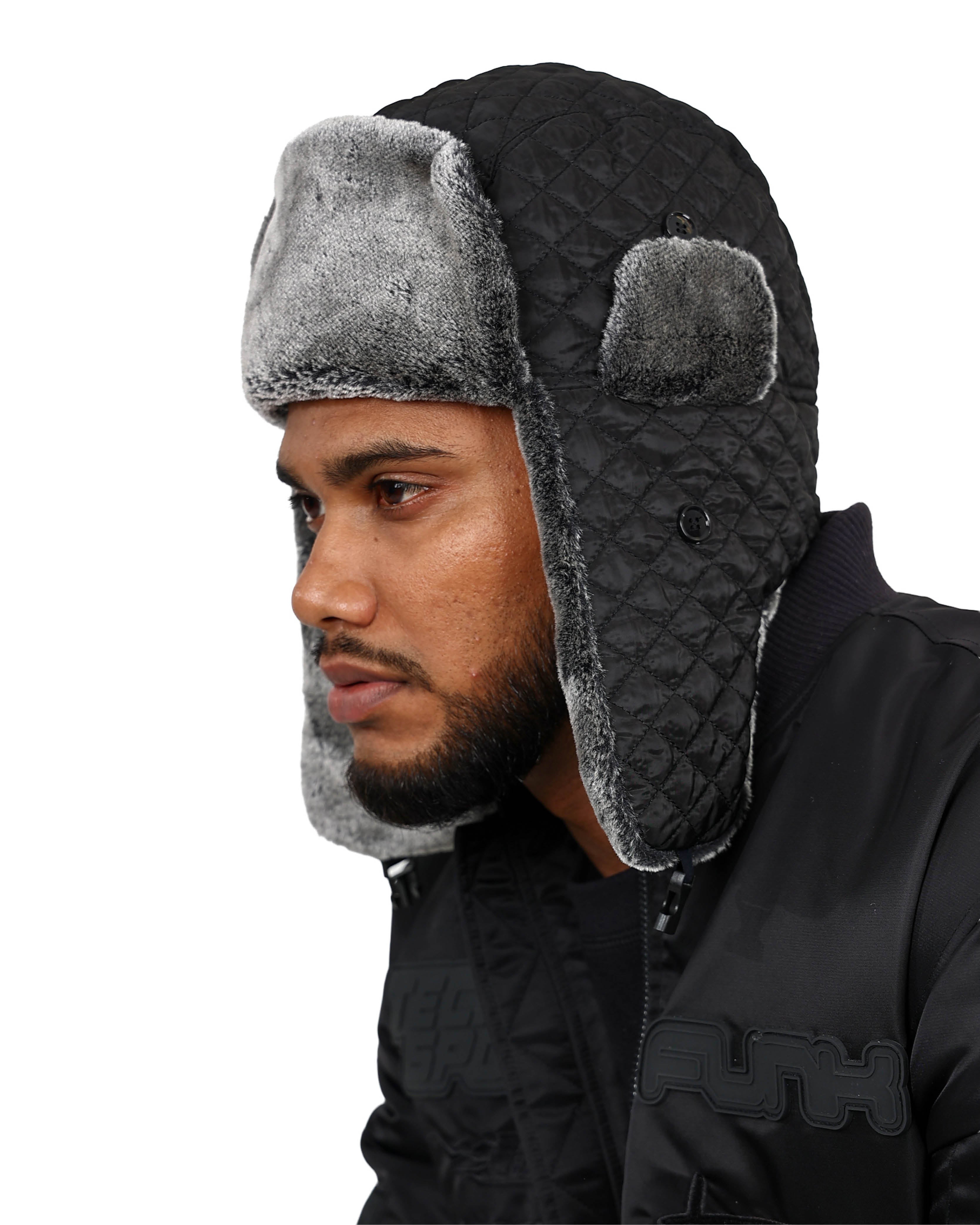 Black Waterproof Trapper Winter Hat