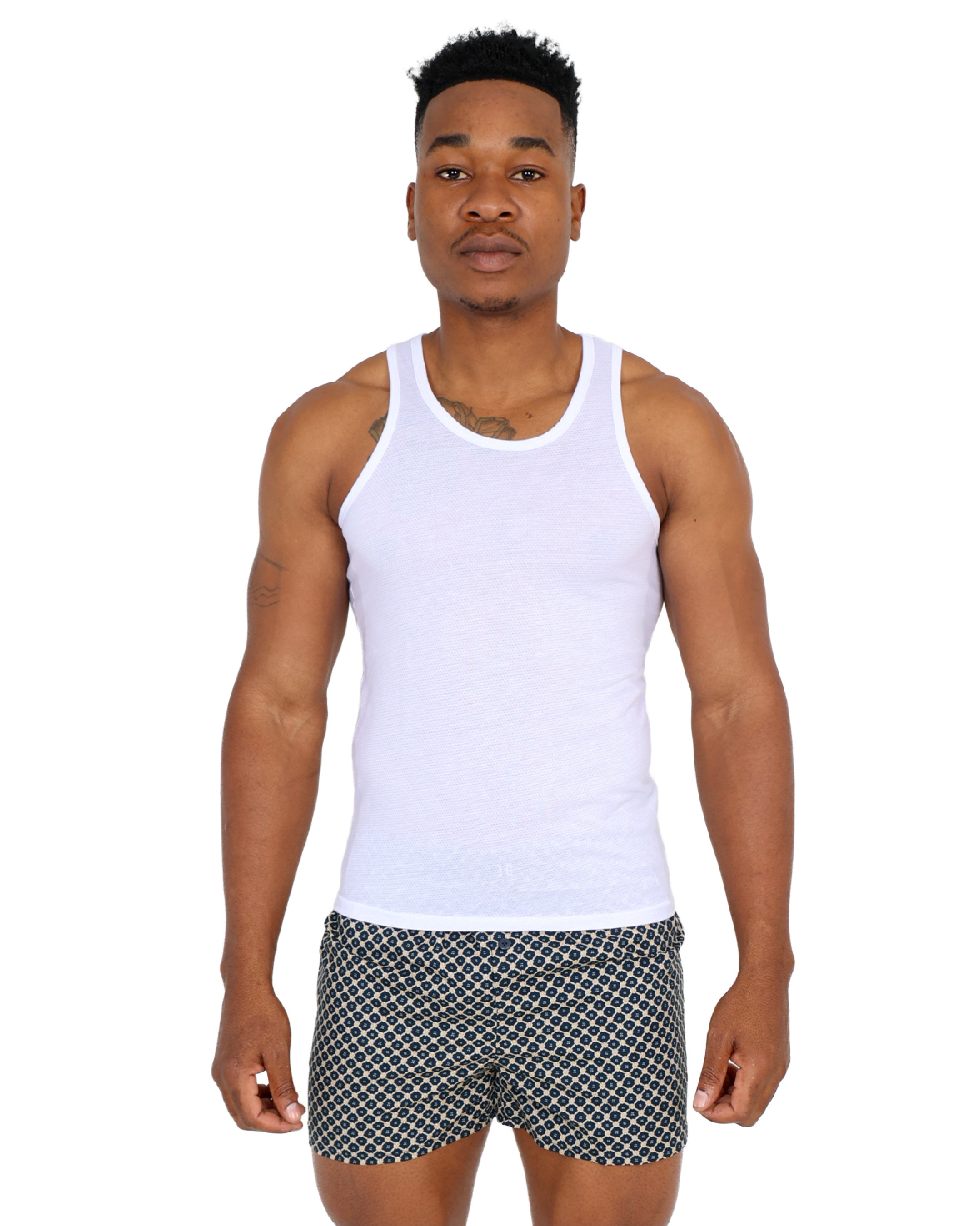 2 Pack White Jockey® Eyelet Vests