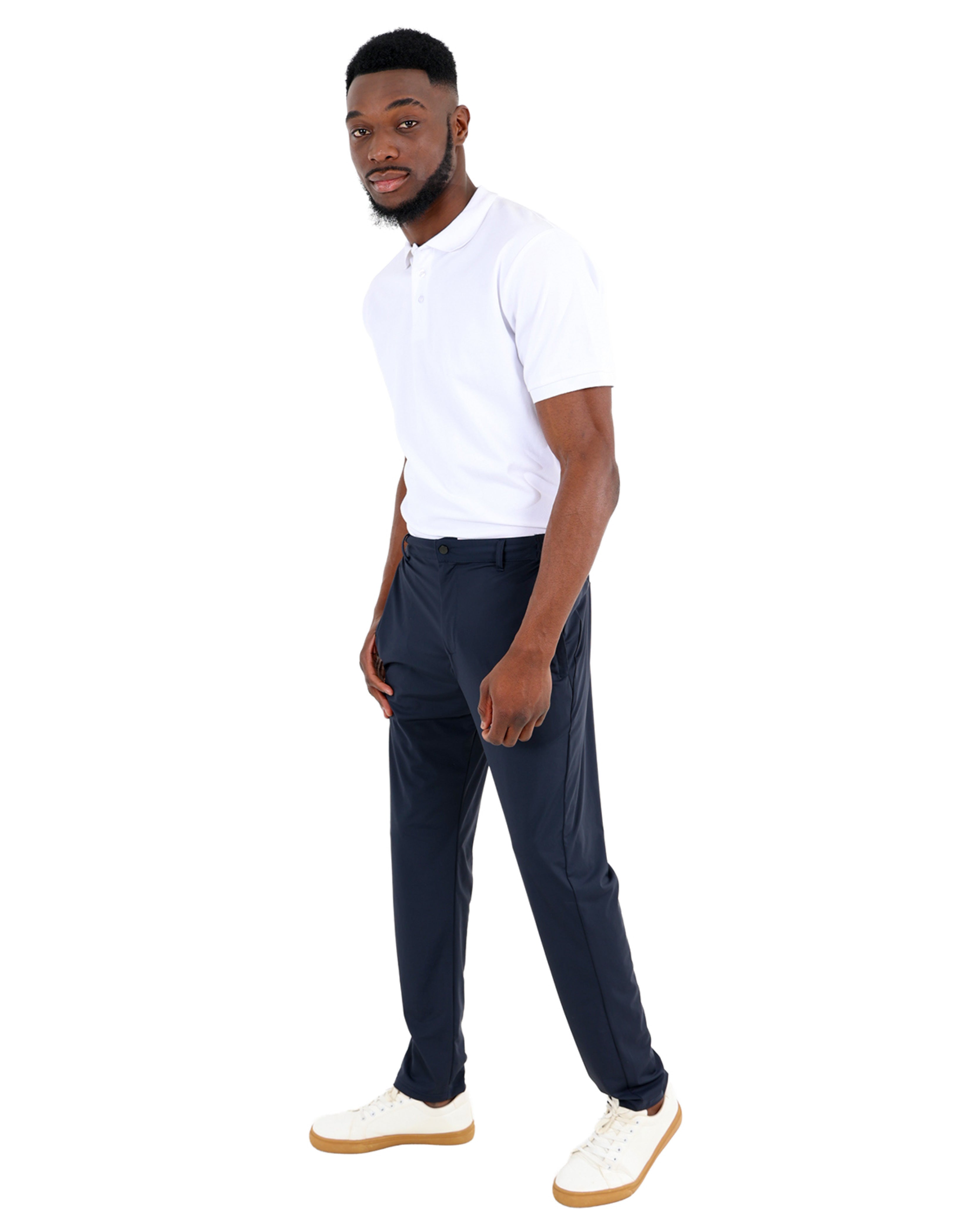 Pique White Short Sleeve Golfer