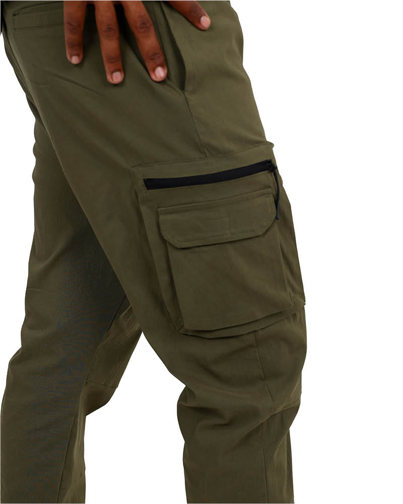 Olive Zipper Cargo Jogger