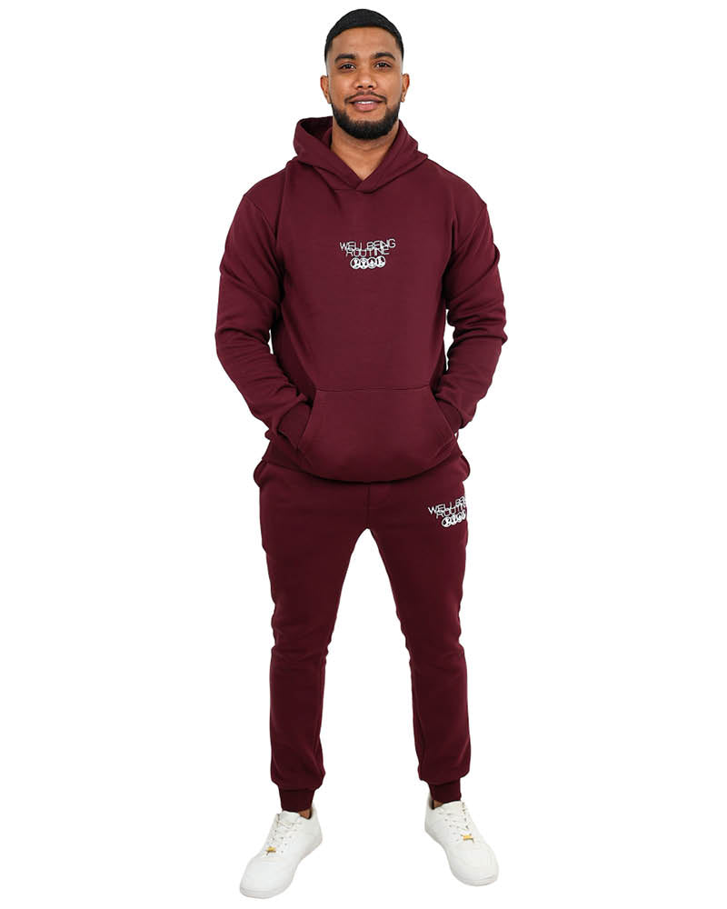 Burgundy Well Being Graphic Jogger